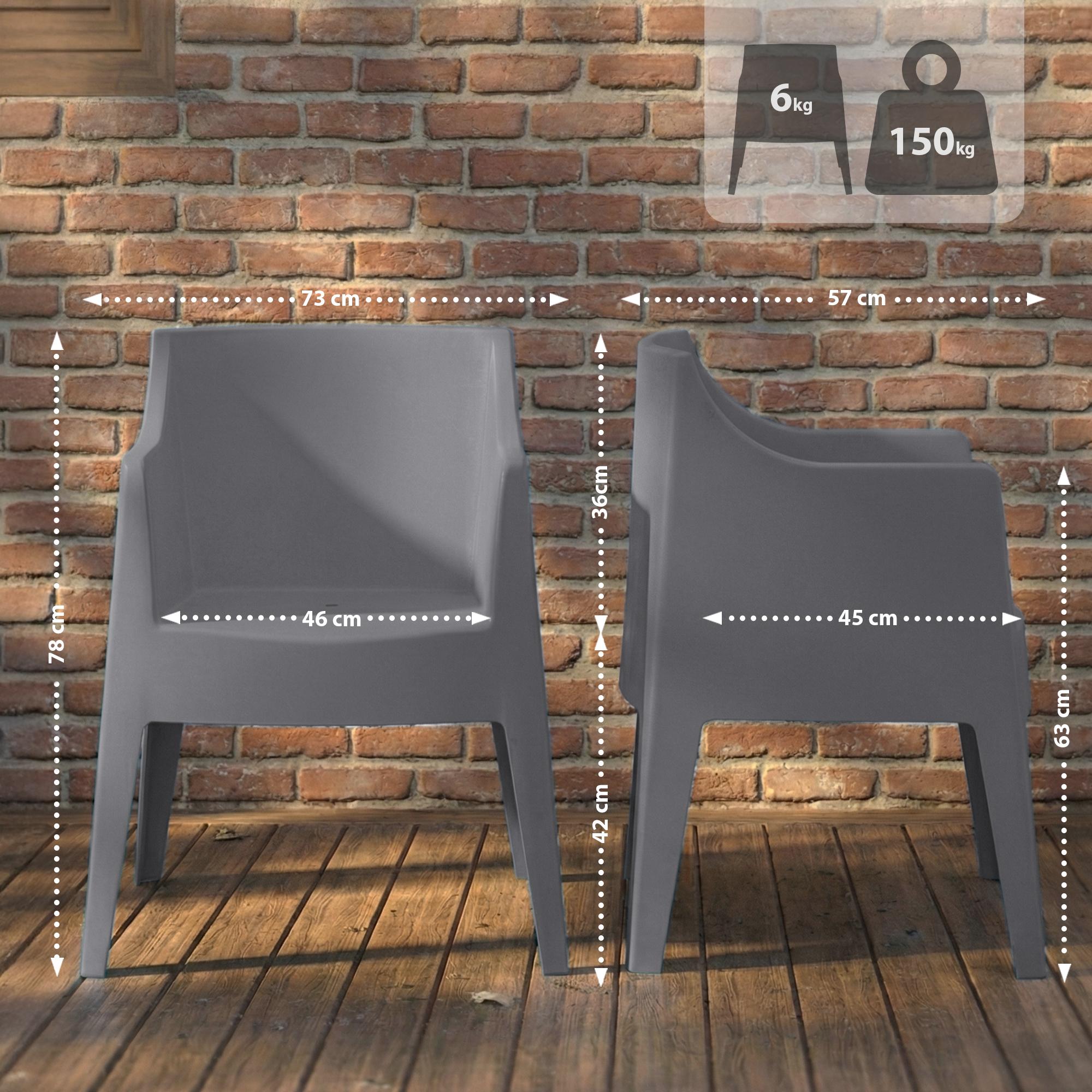 Set van 4 tuinstoelen Bartal