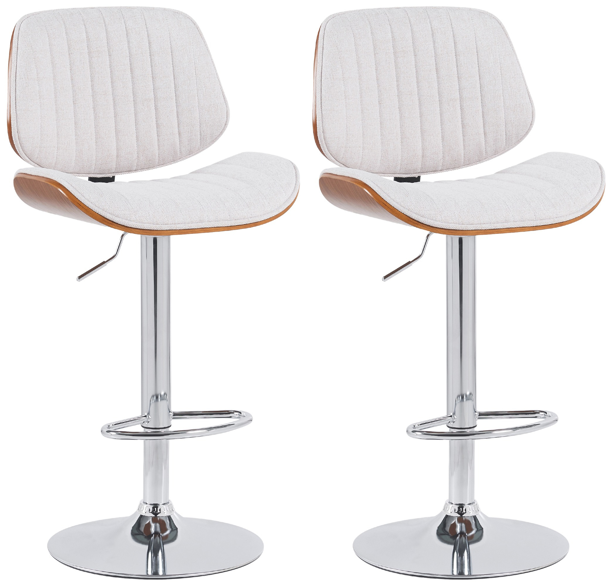 Set van 2 barkrukken Clawson stof