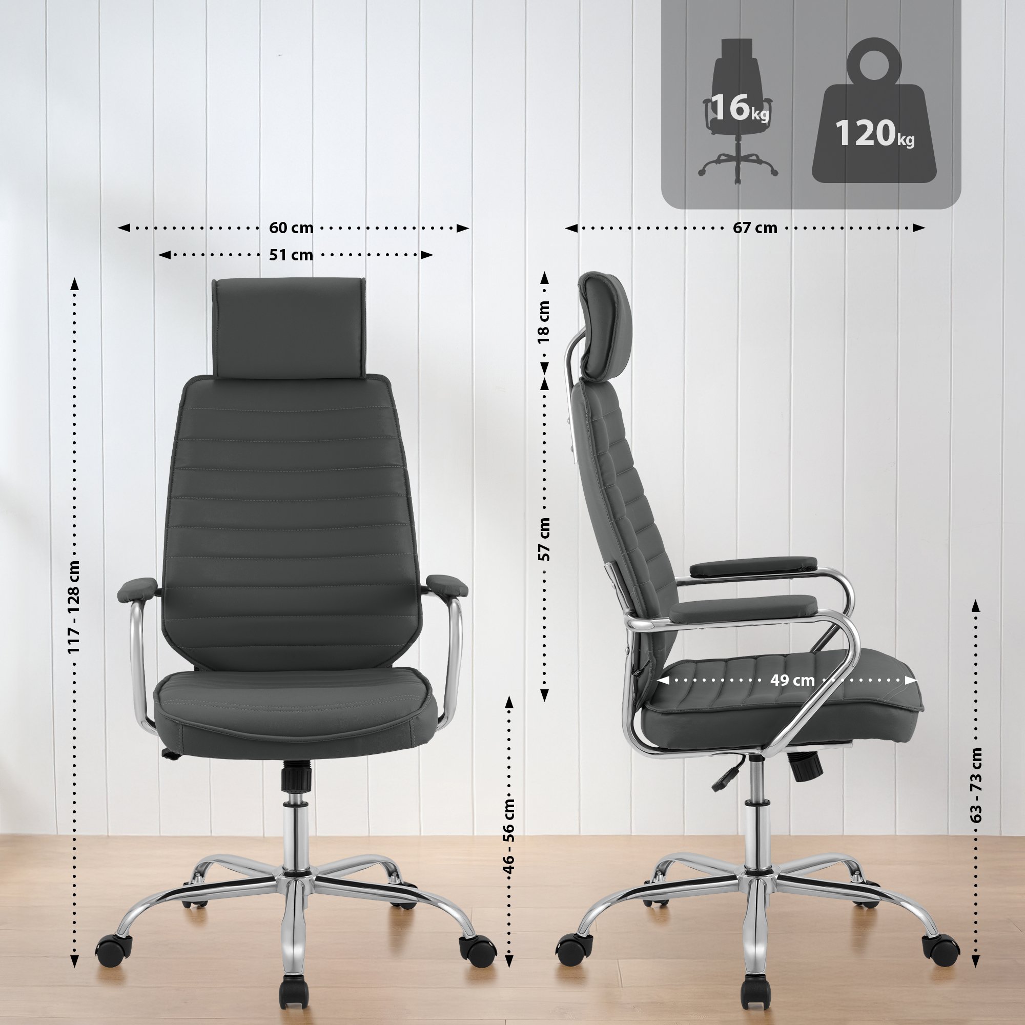 Bureaustoel Rako Kunstleer