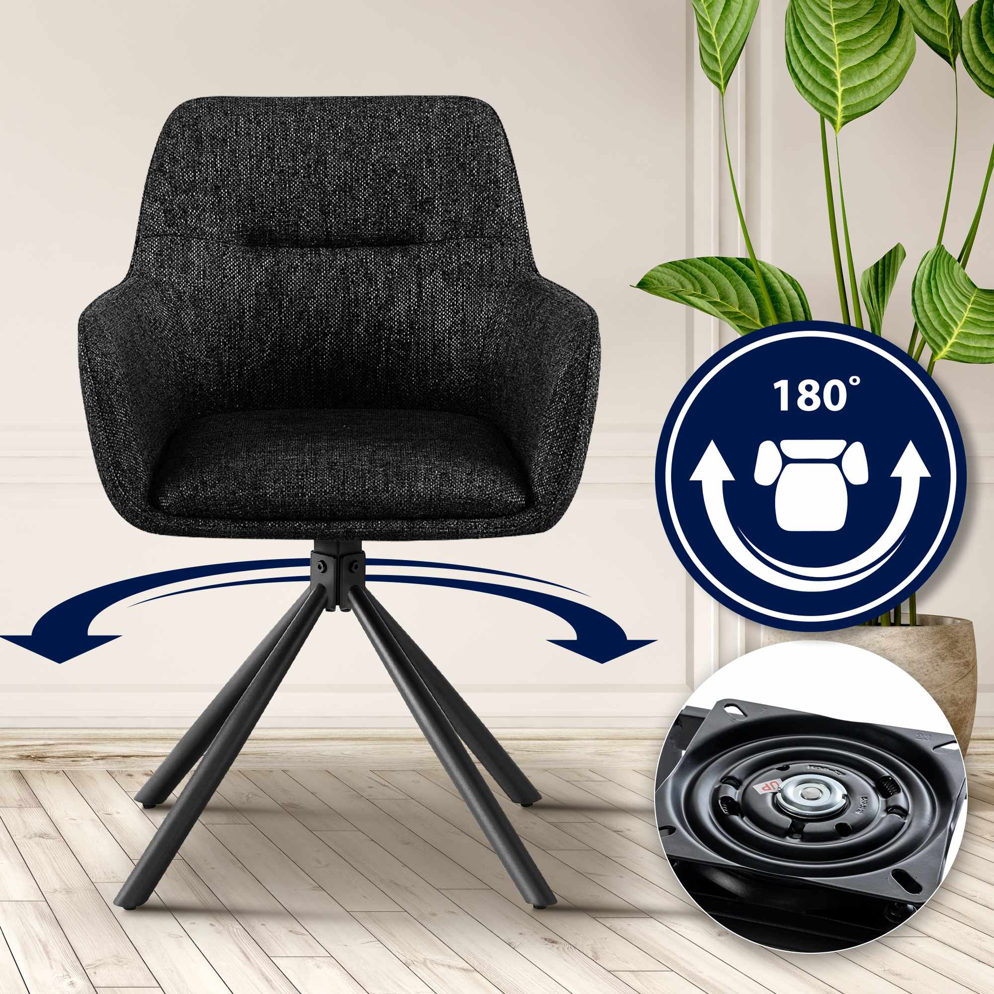 Set van 2 Eetkamerstoelen Tipton