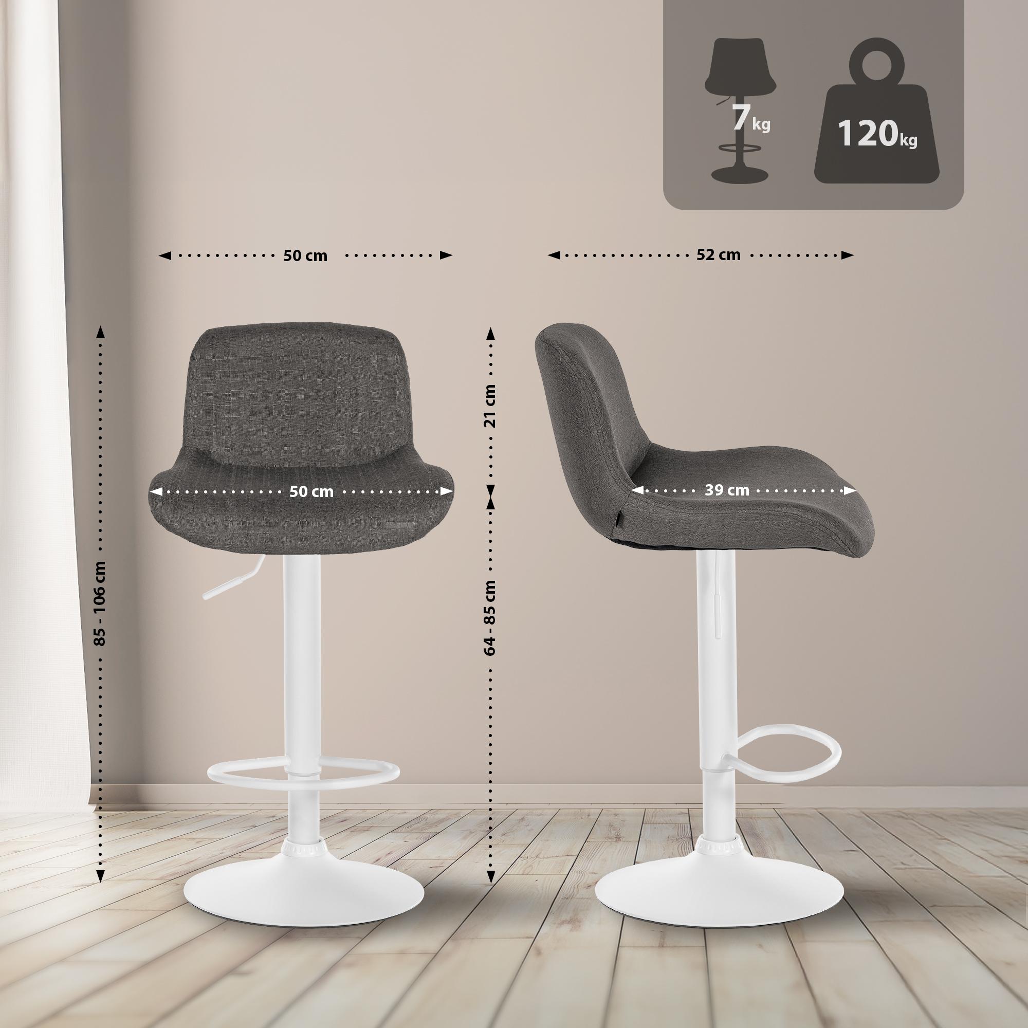 Set van 2 barkrukken Solon Wit