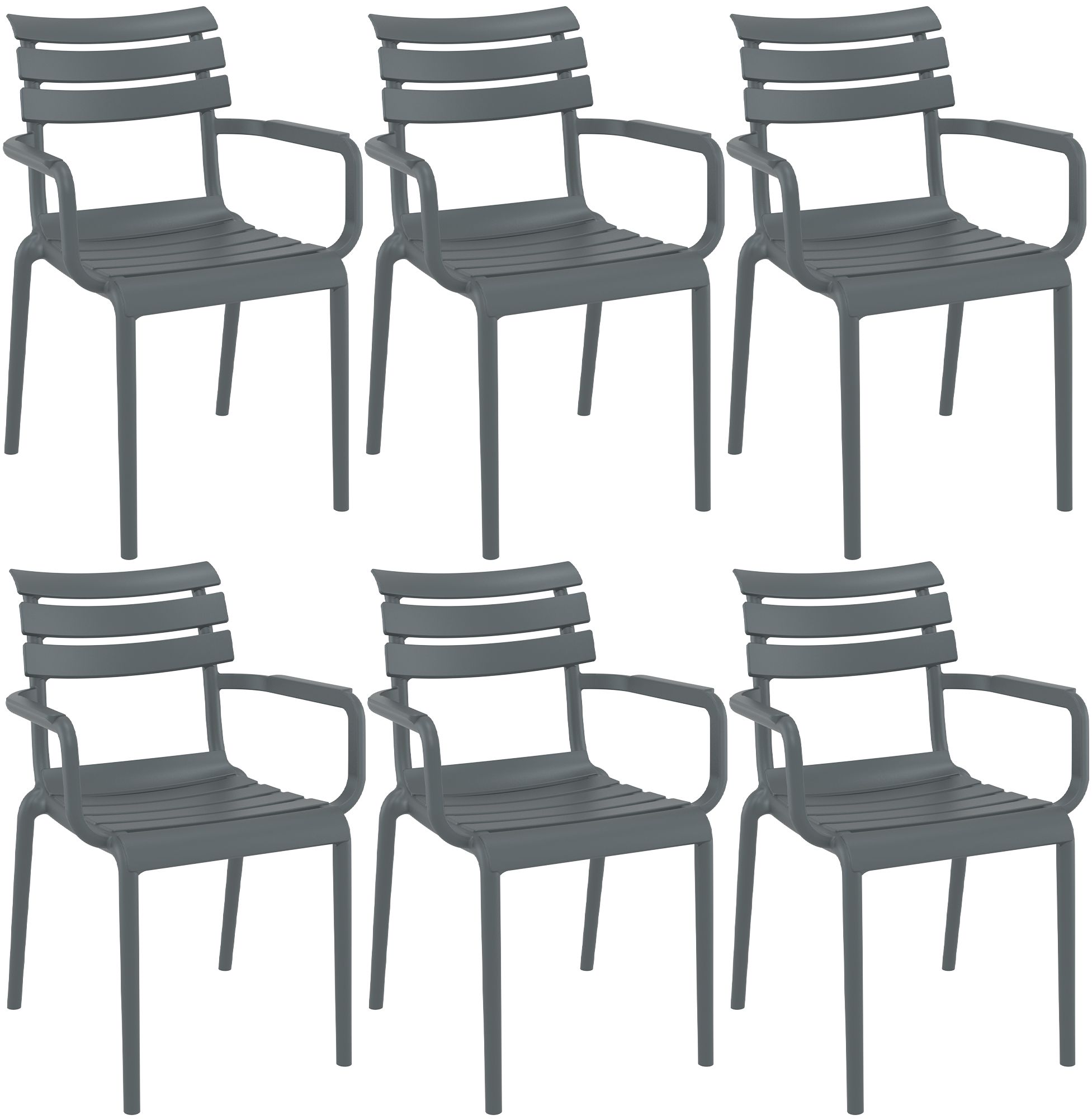 Set van 6 tuinstoelen Paris