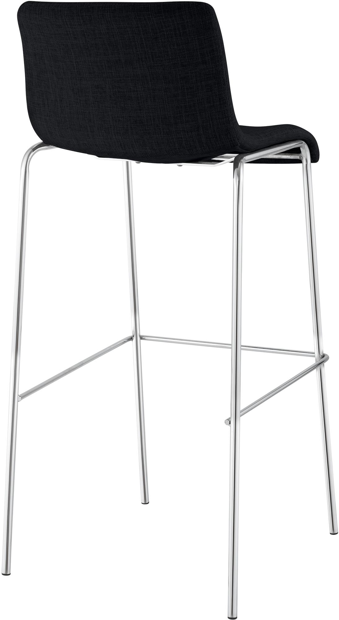 Set van 2 barstoelen Hover, stof, 4-poots onderstel