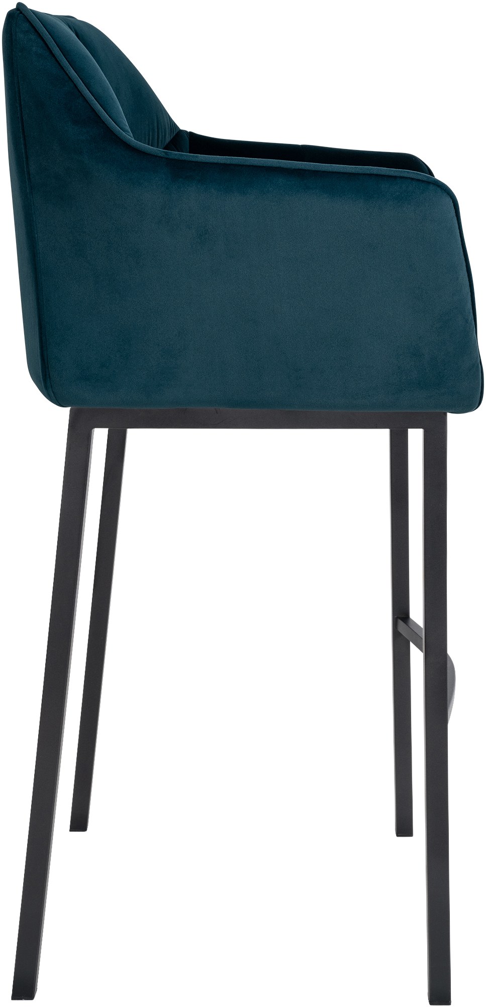 2-delige set barkrukken Damaso fluweel met 4-poots frame