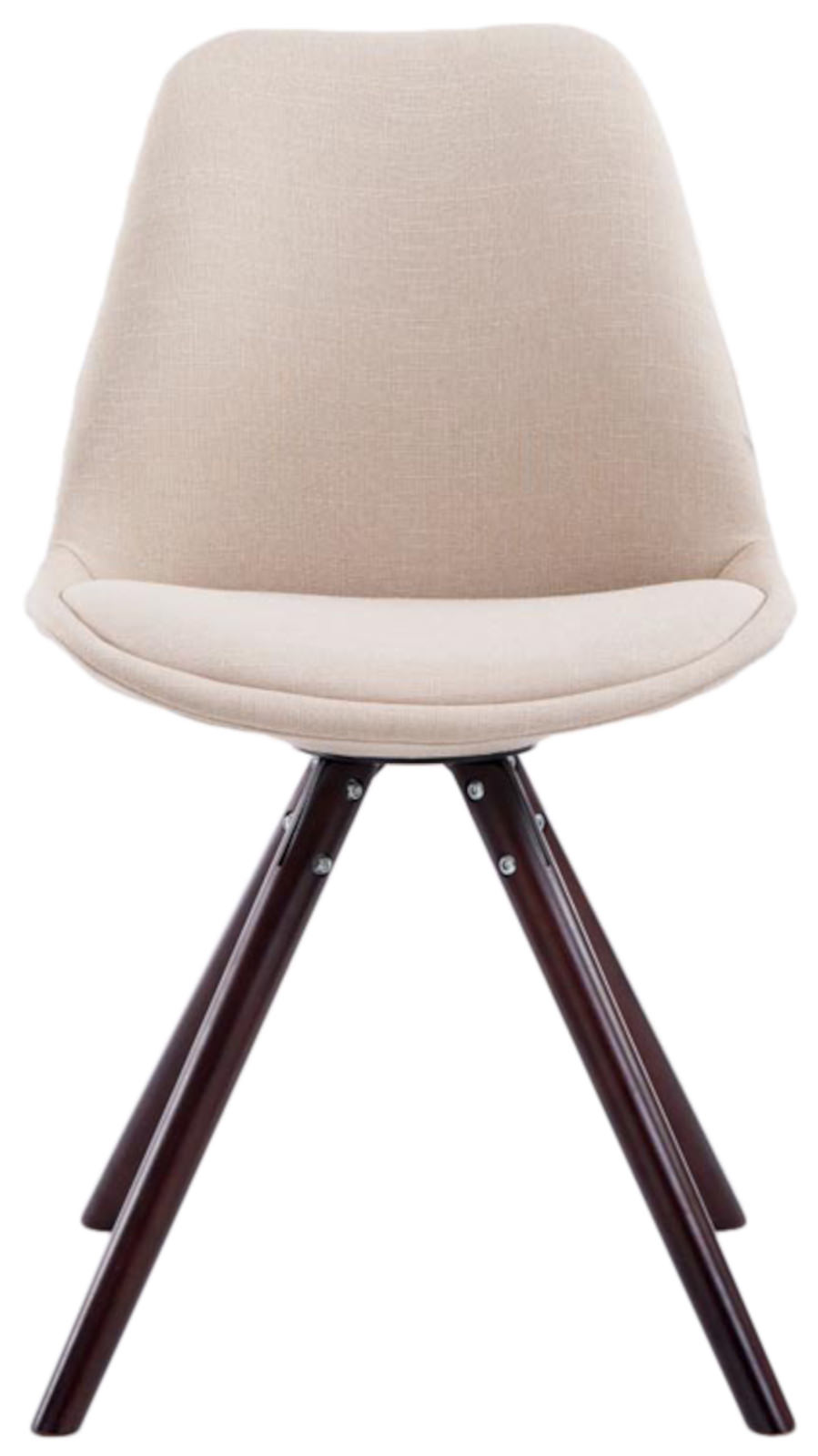 Set van 4 eetkamerstoelen Toulouse stof rond