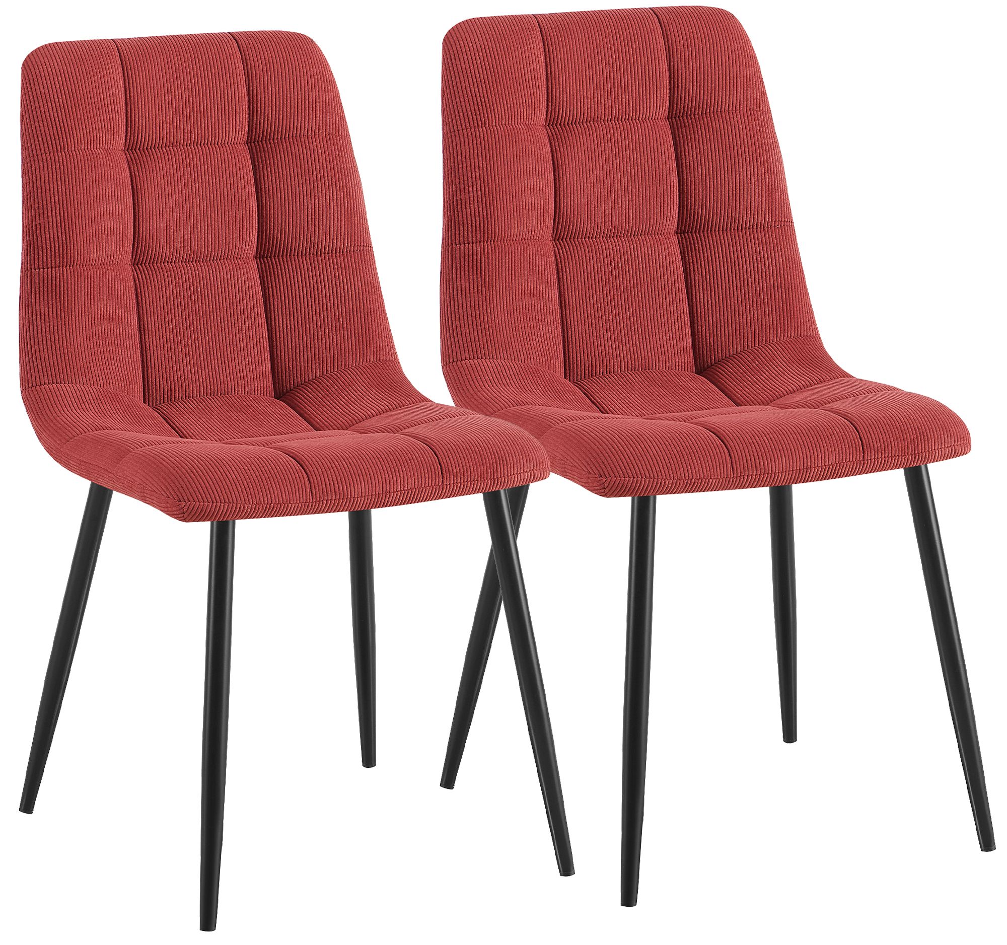 Set van 2 eetkamerstoelen Antibes ribstof
