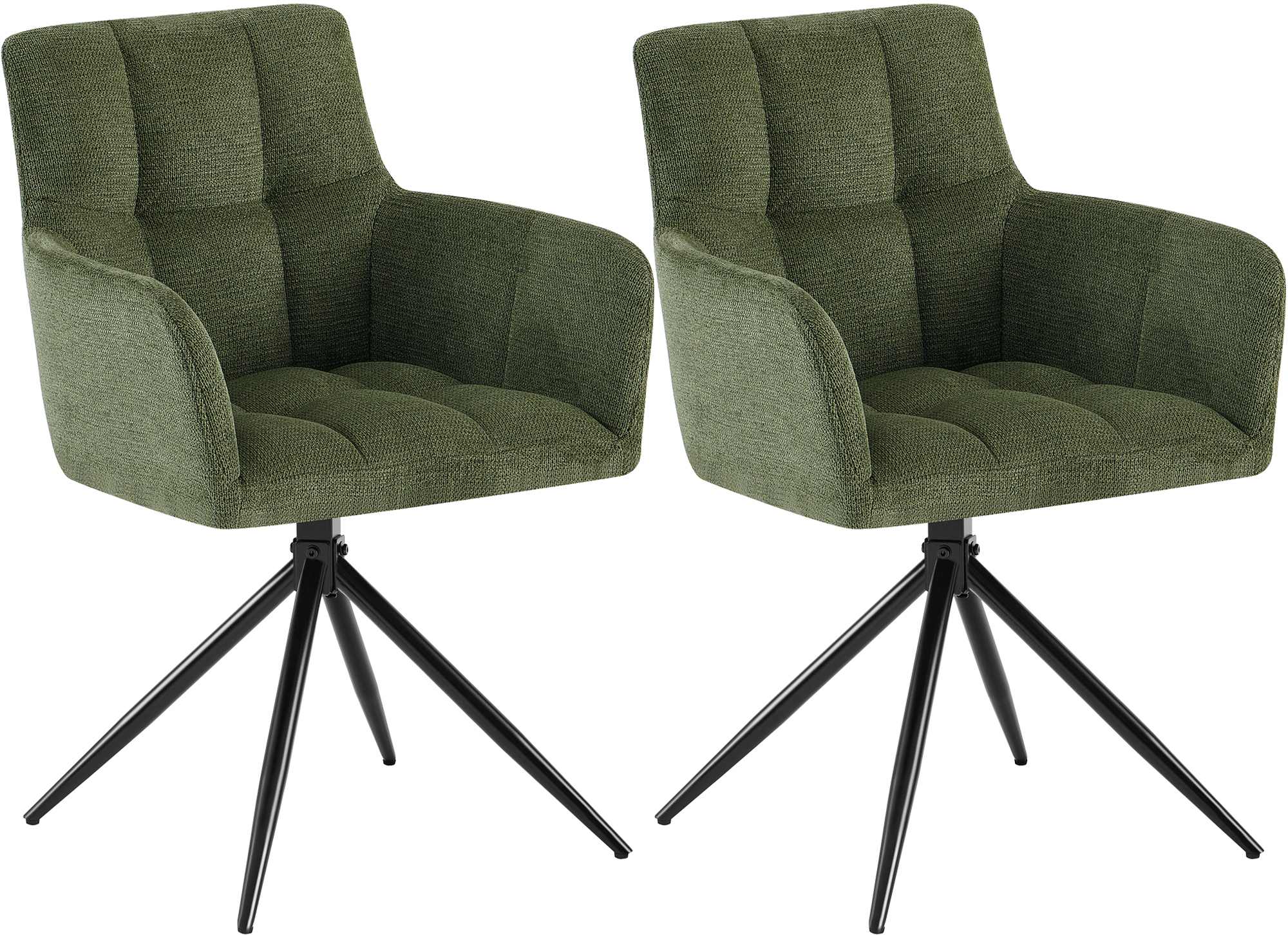 Set van 2 eetkamerstoelen Jonah stof