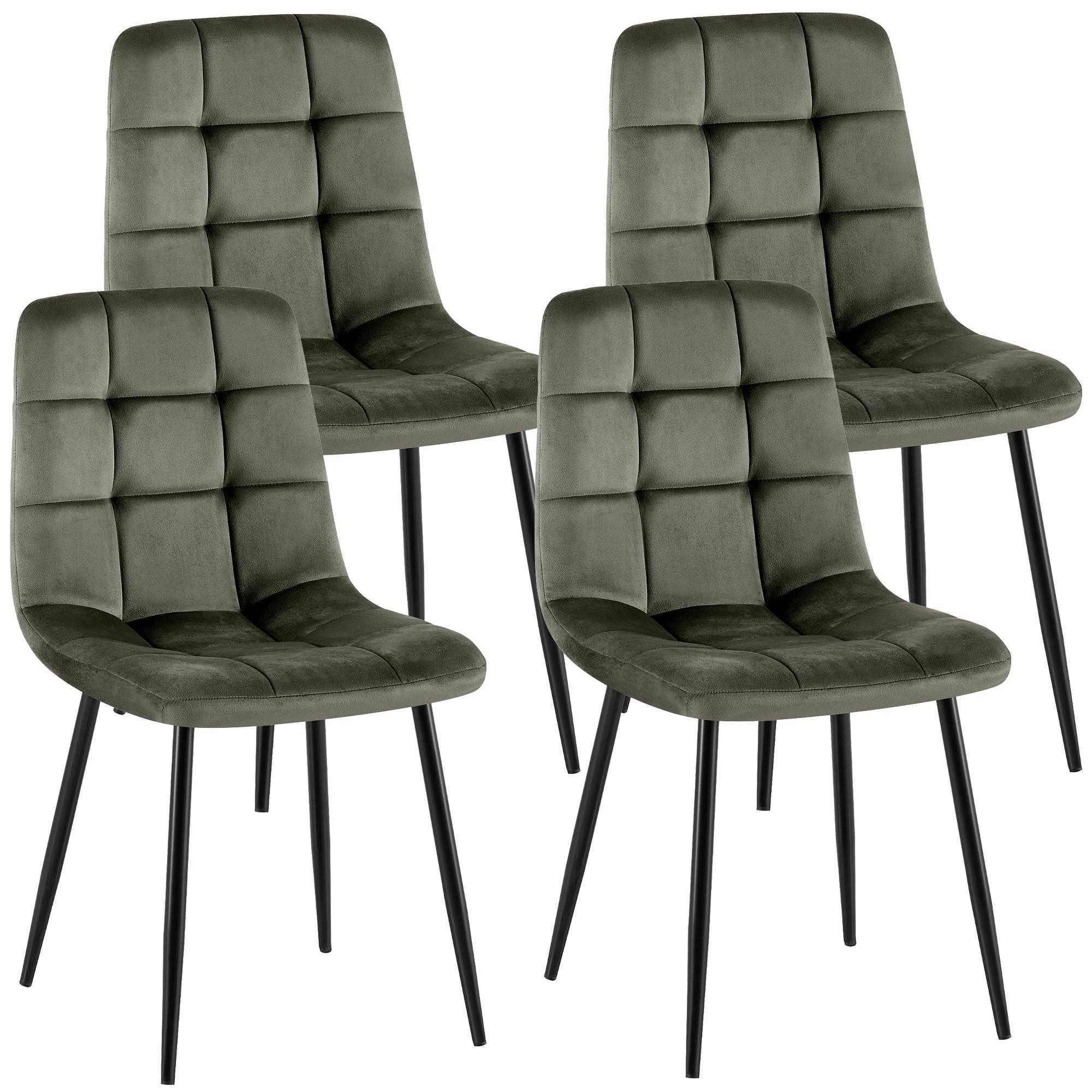 Set van 4 eetkamerstoelen Antibes Velvet
