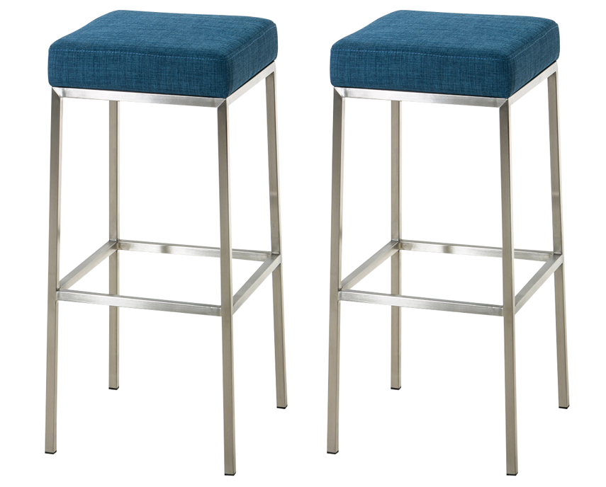 2-delige set barkrukken Montreal stof bekleding