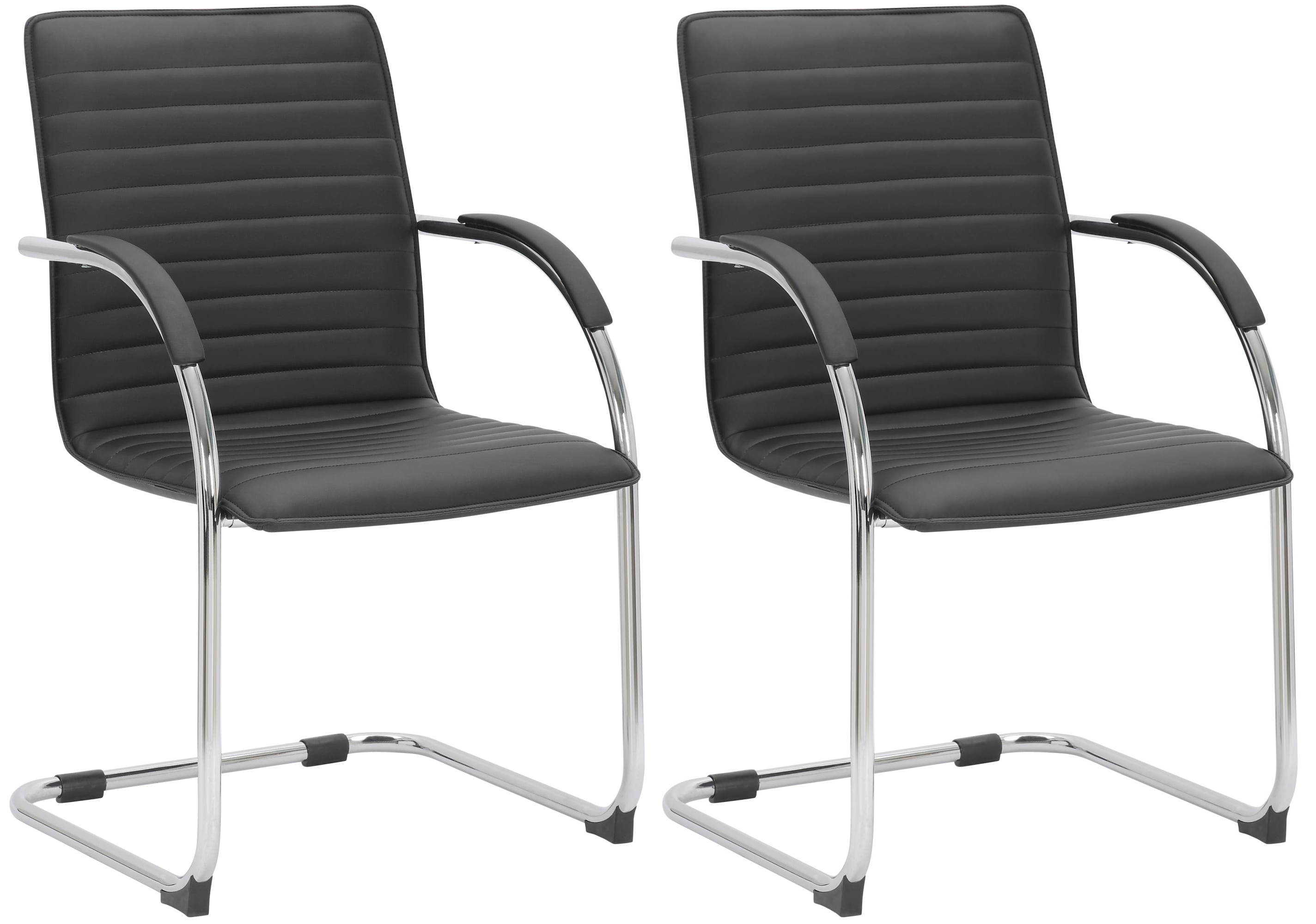 Set van 2 Eetkamerstoelen Tira kunstleer