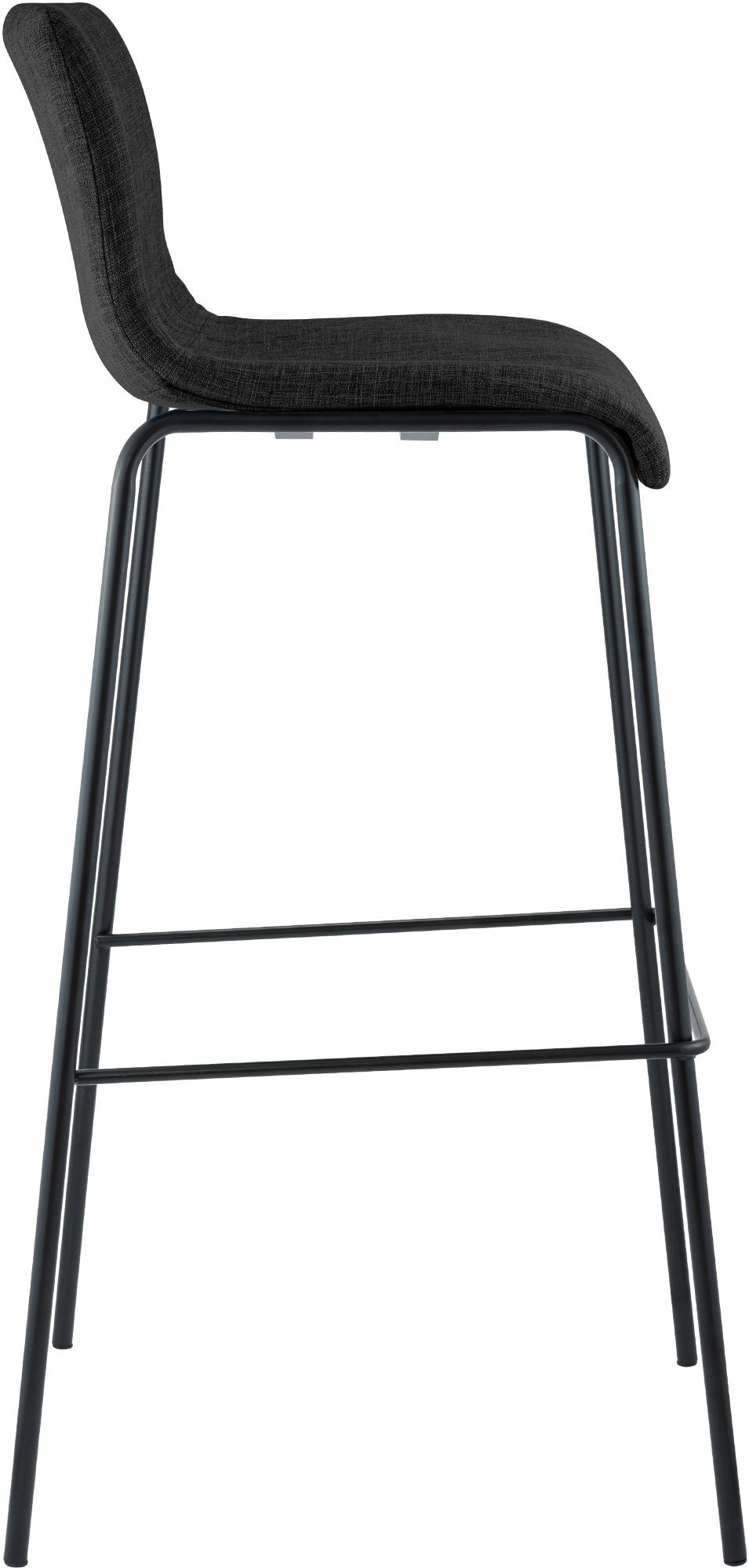 Set van 2 barstoelen Hover, stof, 4-poots onderstel