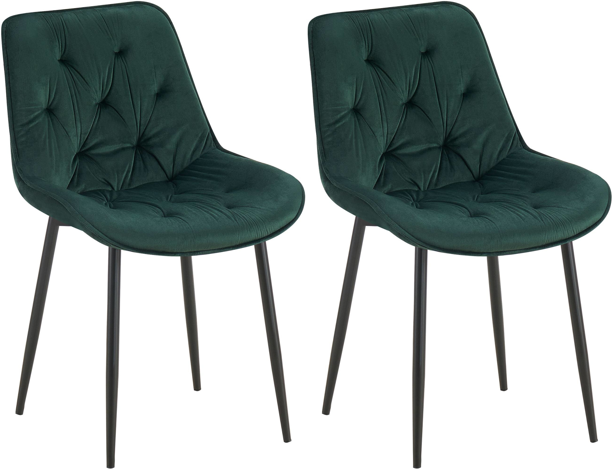 Set van 2 eetkamerstoelen Wallace fluweel