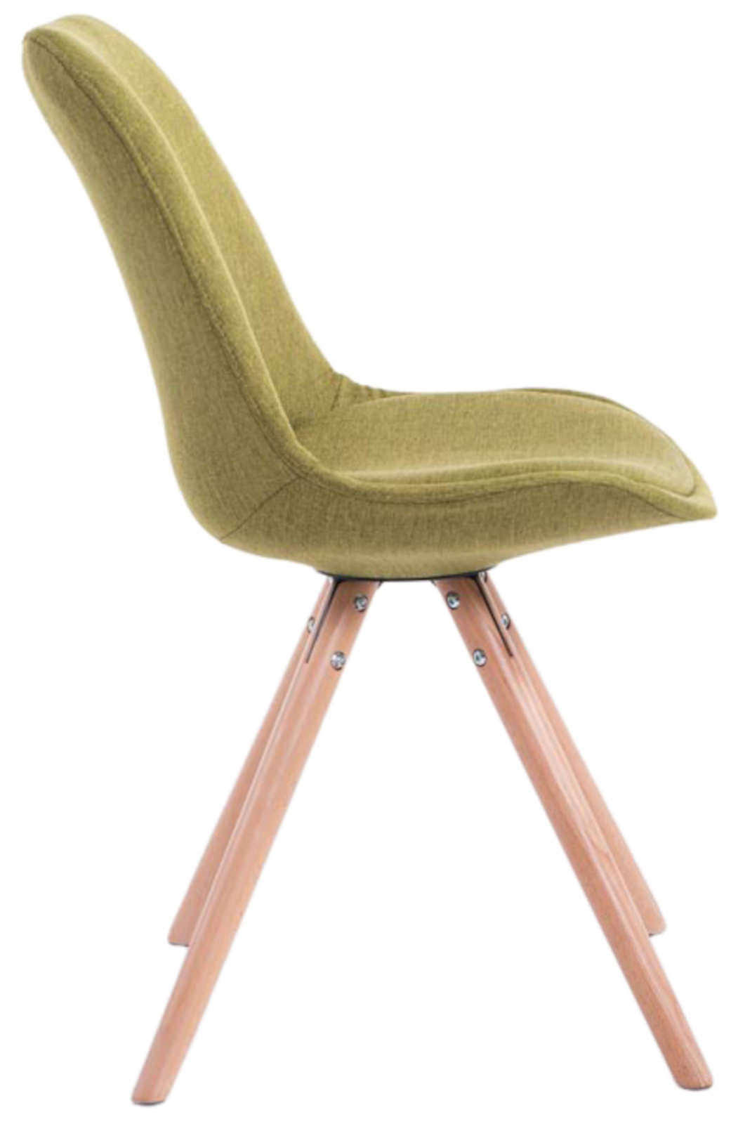 Set van 4 eetkamerstoelen Toulouse stof rond