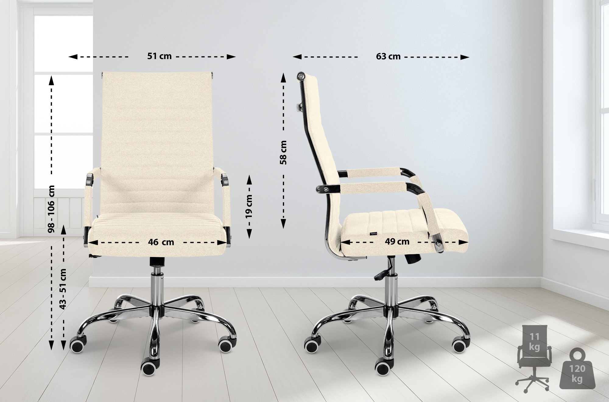 Bureaustoel Amadora kunstleer