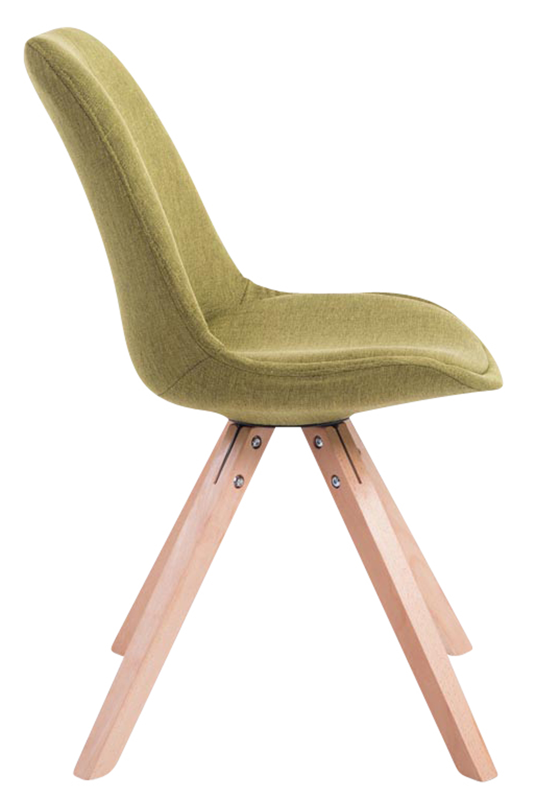 Set van 4 eetkamerstoelen Toulouse stof vierkant