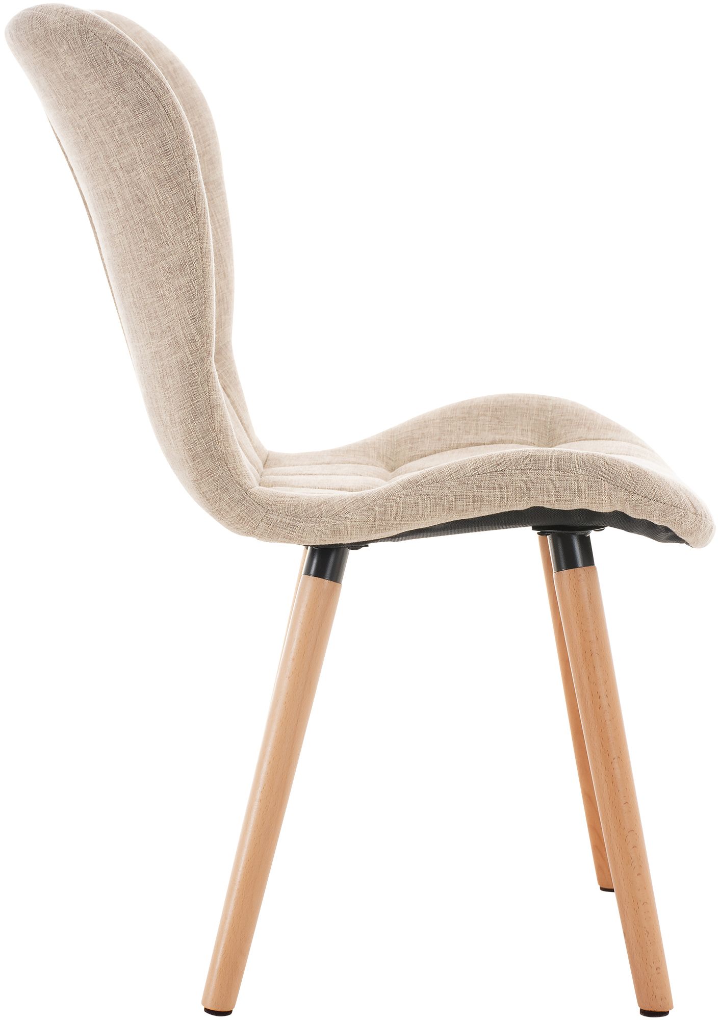 4-delige set eetkamerstoelen Elda stof