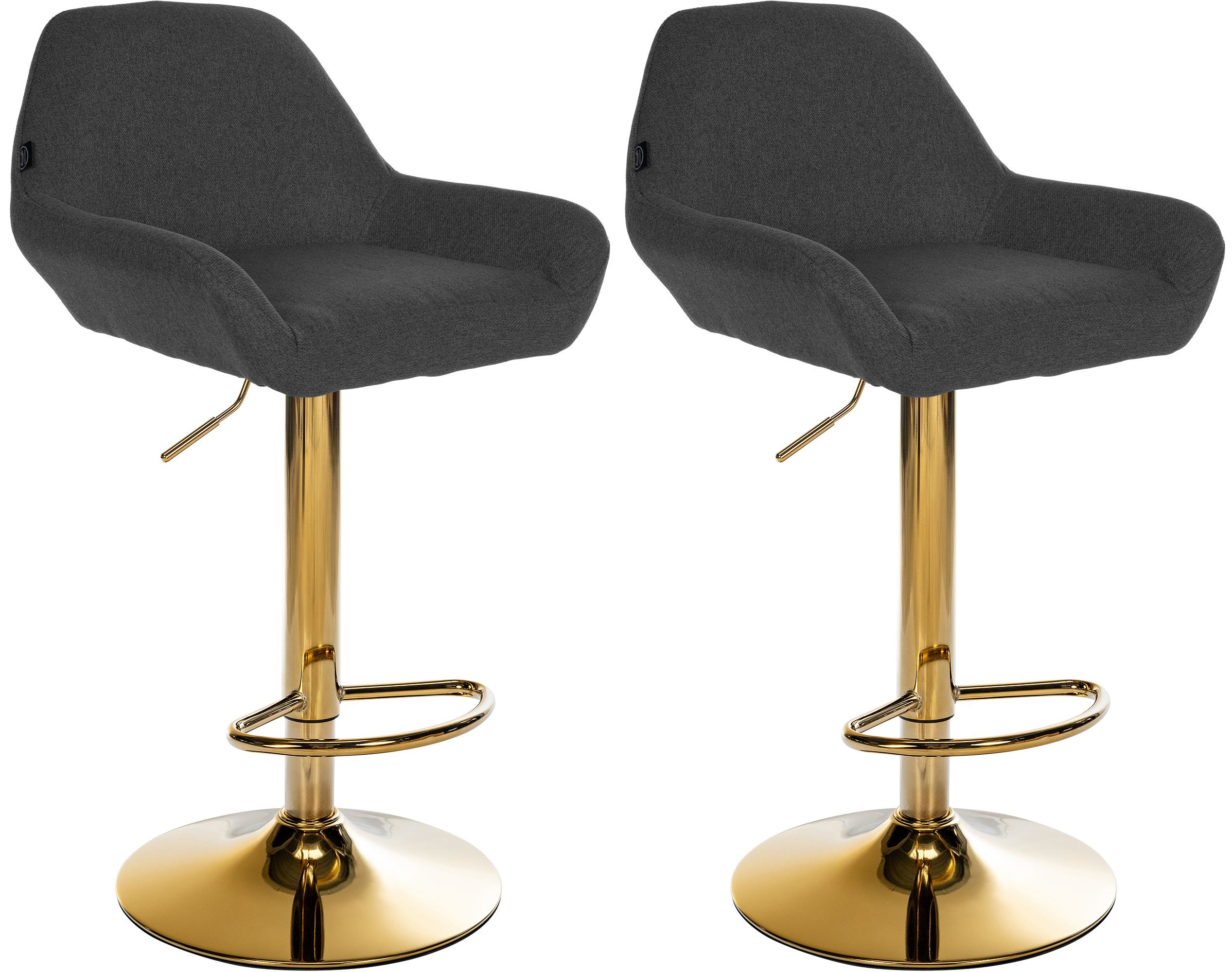Set van 2 barkrukken Braga Gold stof