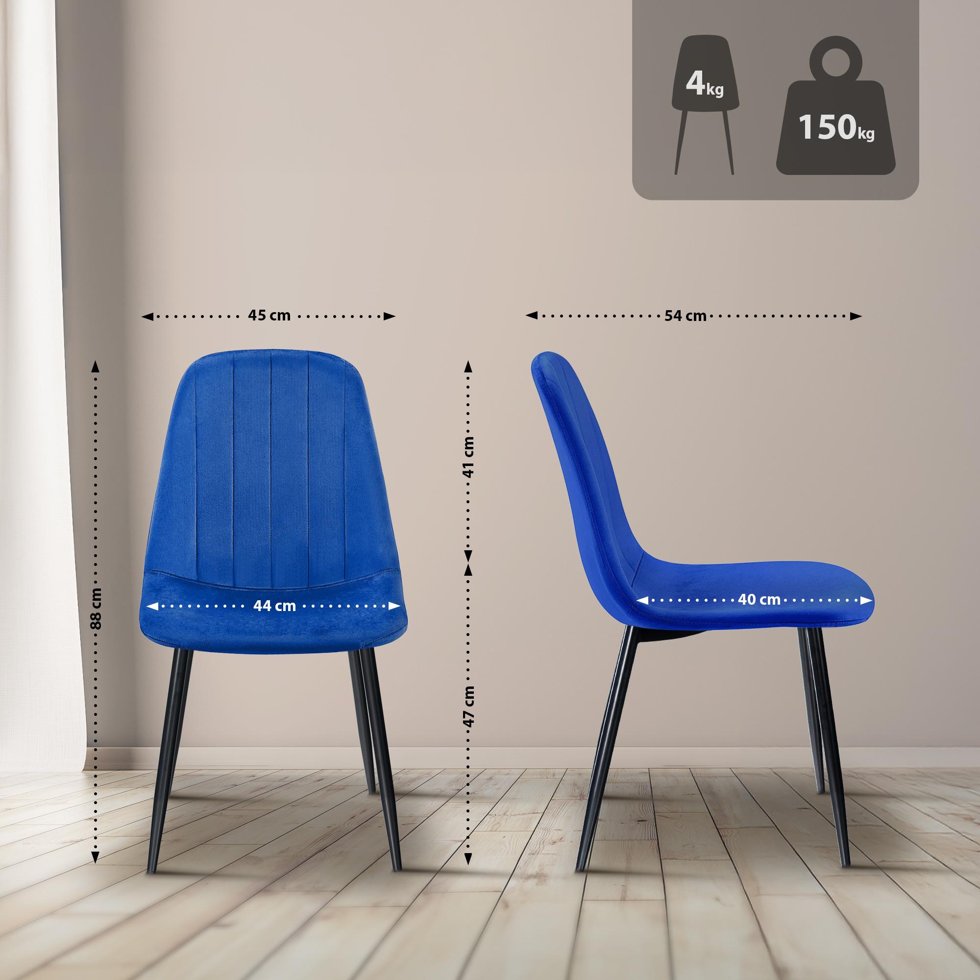 Set van 4 Baxter Eetkamerstoelen