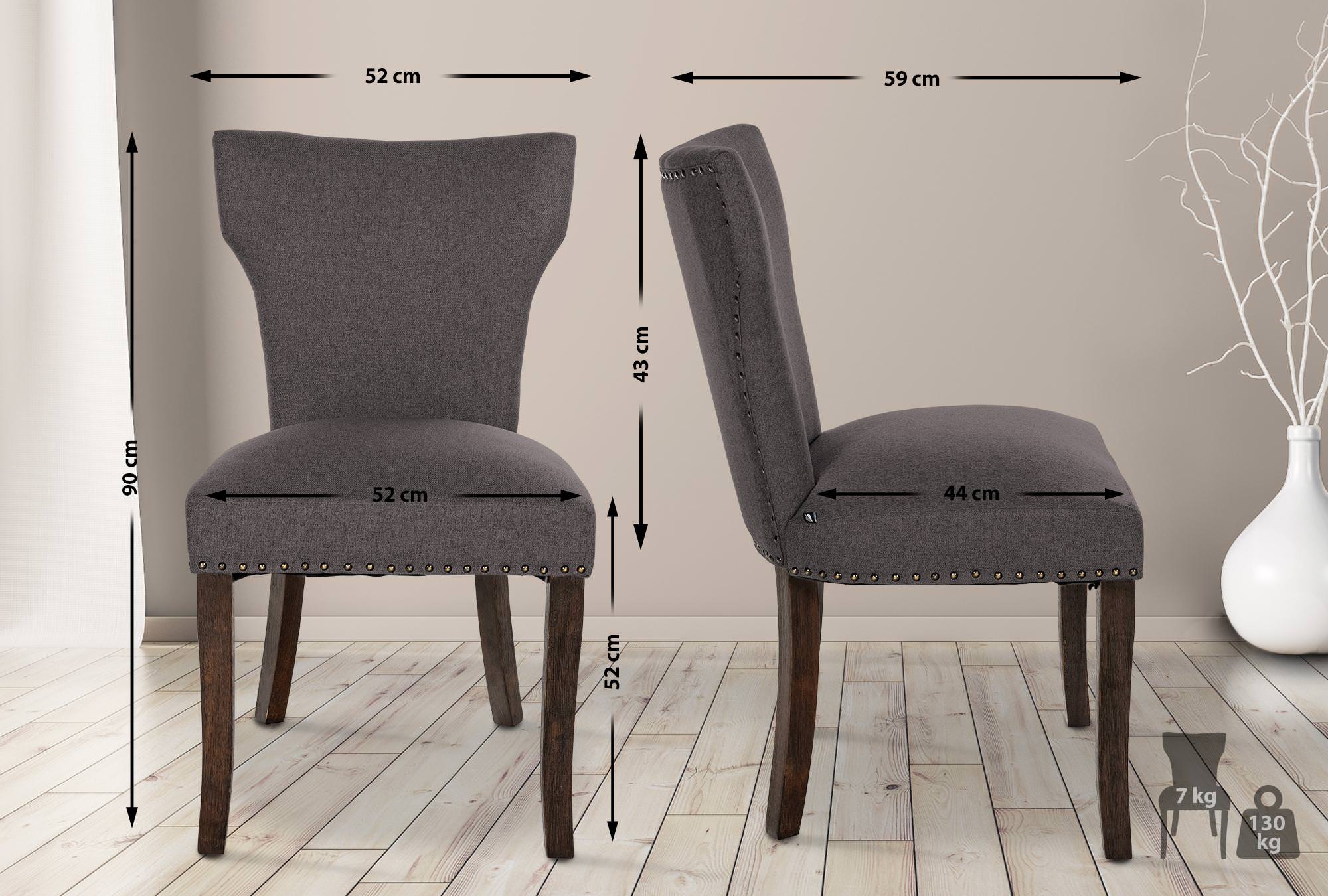 Set van 2 eetkamerstoelen Zadar stof
