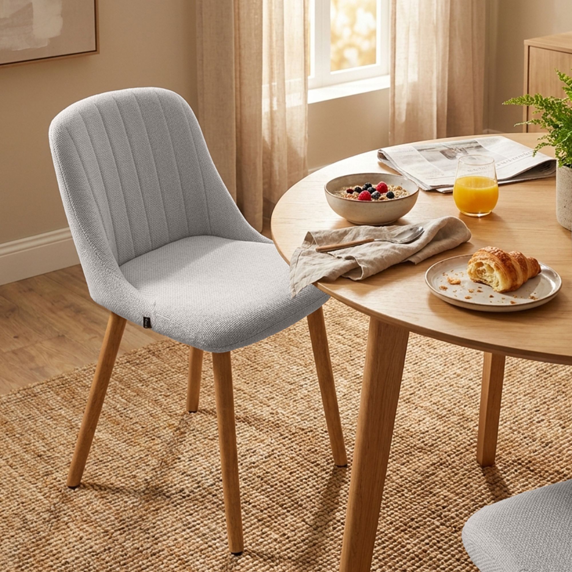 Eetkamerstoel Arie stof &ndash; comfortabel zitcomfort en stijlvol design voor elke eethoek