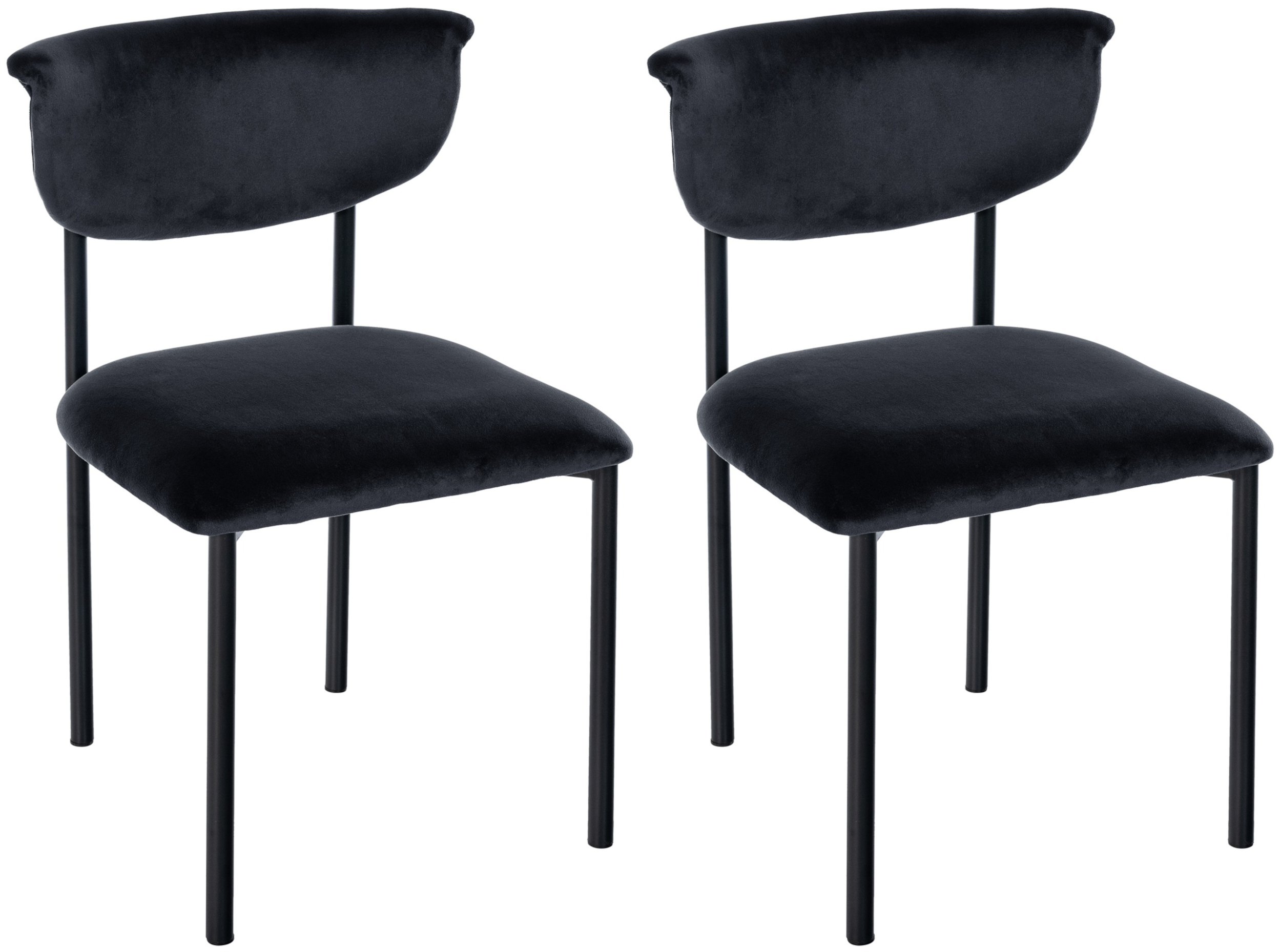 Set van 2 eetkamerstoelen Gambell fluweel