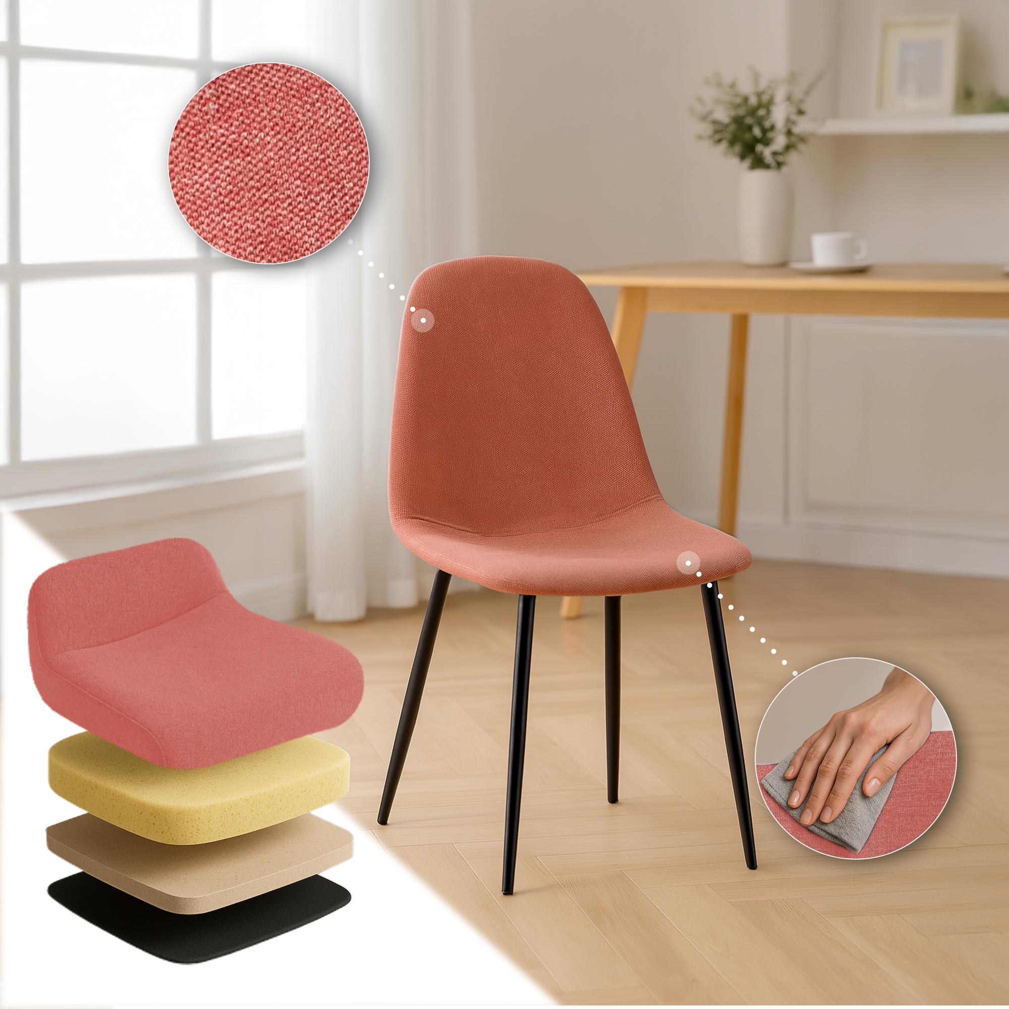 4-delige set eetkamerstoelen Napier