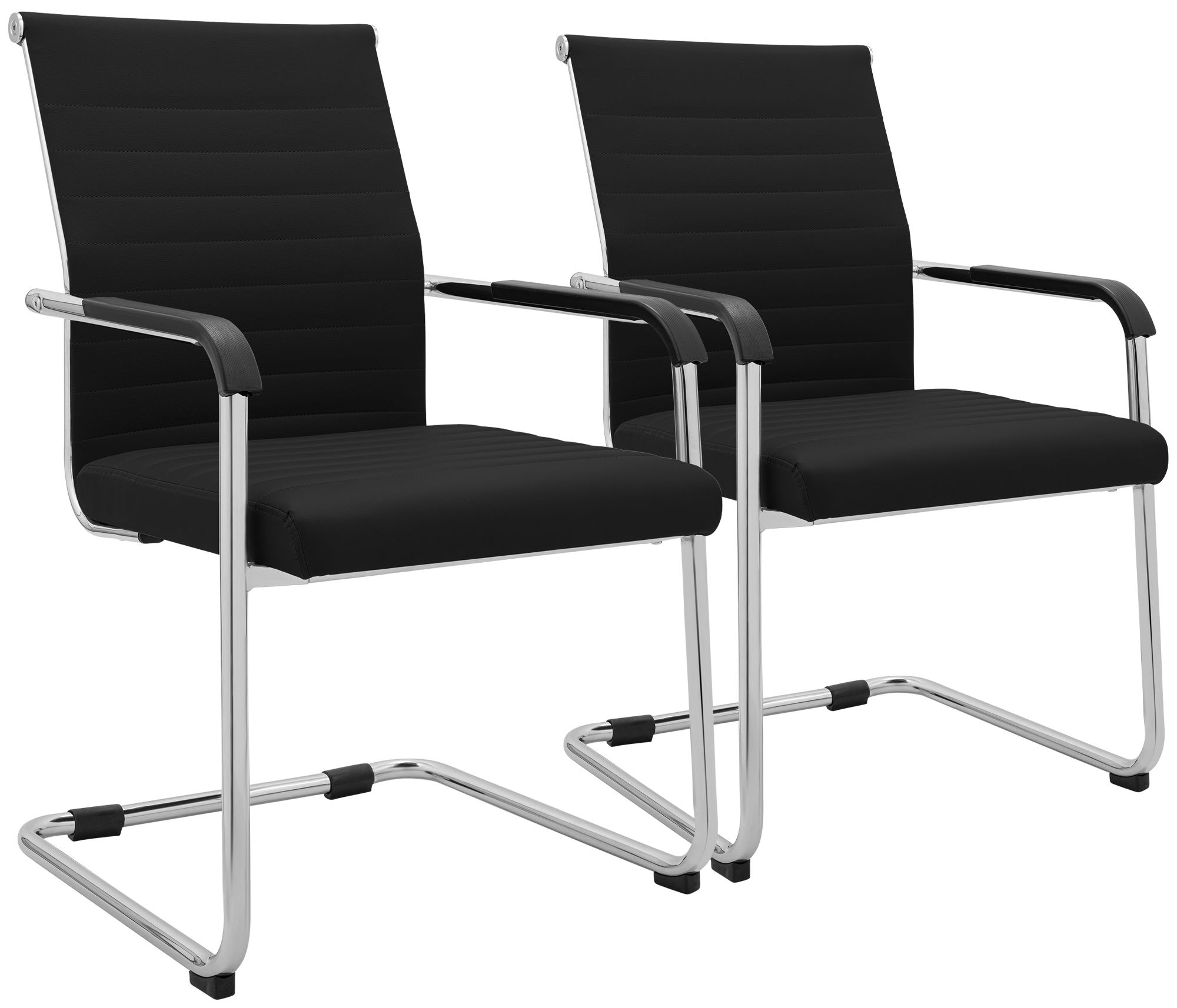 Set van 2 eetkamerstoelen Hakon lederlook