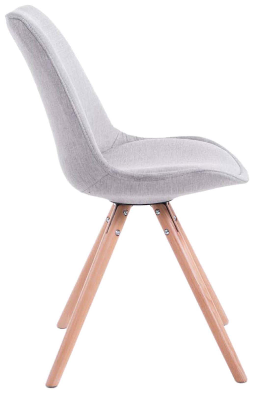 Set van 4 eetkamerstoelen Toulouse stof rond