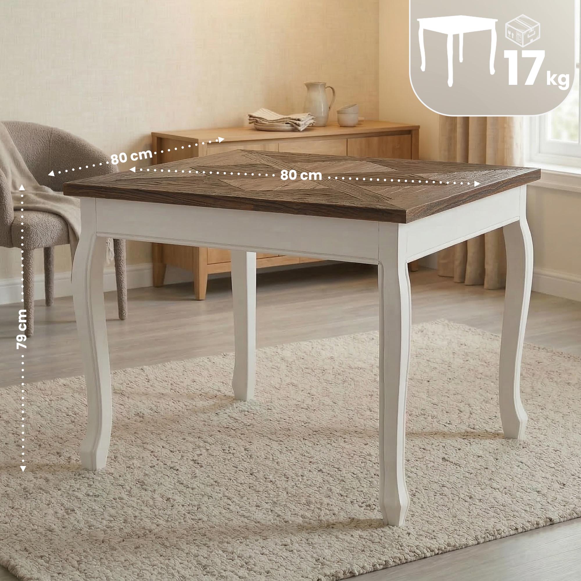 Eettafel Lindon vierkant 80 x 80 cm