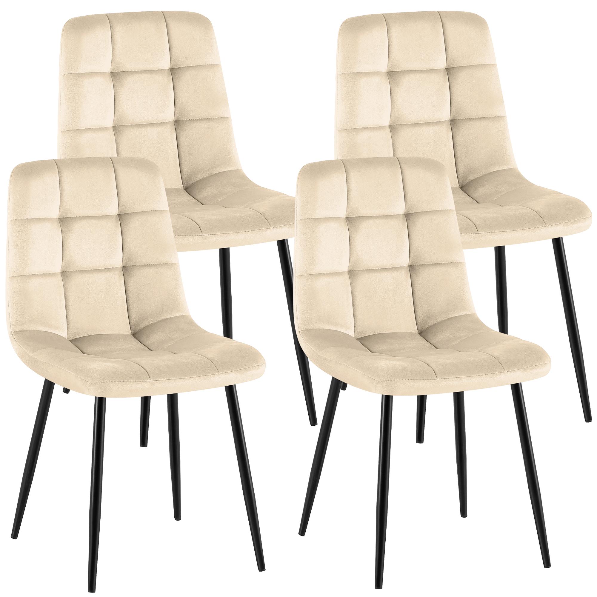 Set van 4 eetkamerstoelen Antibes Velvet