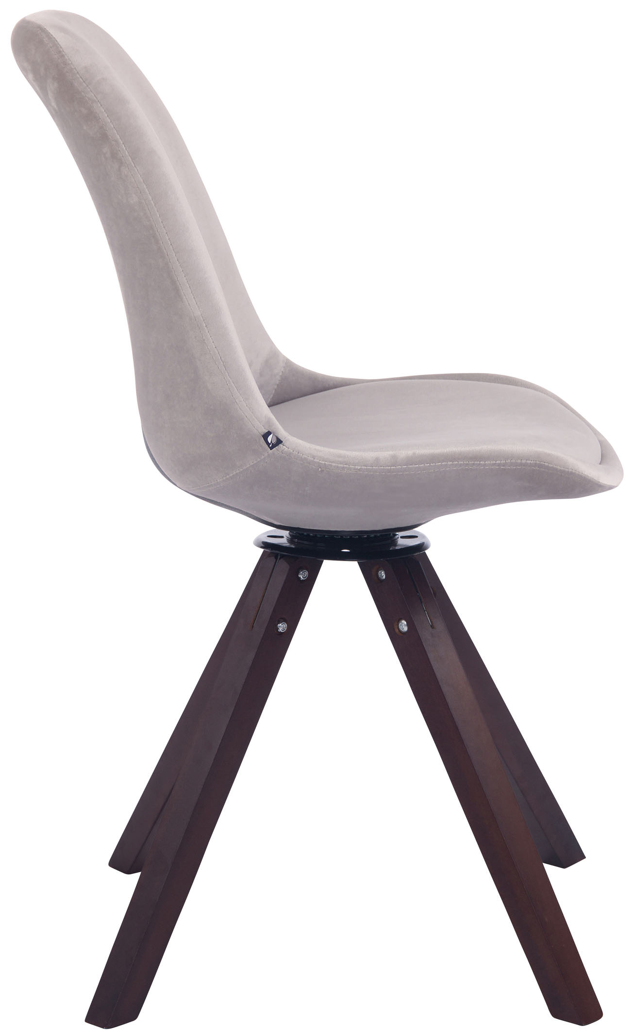 Eetkamerstoel Troyes fluweel vierkant frame