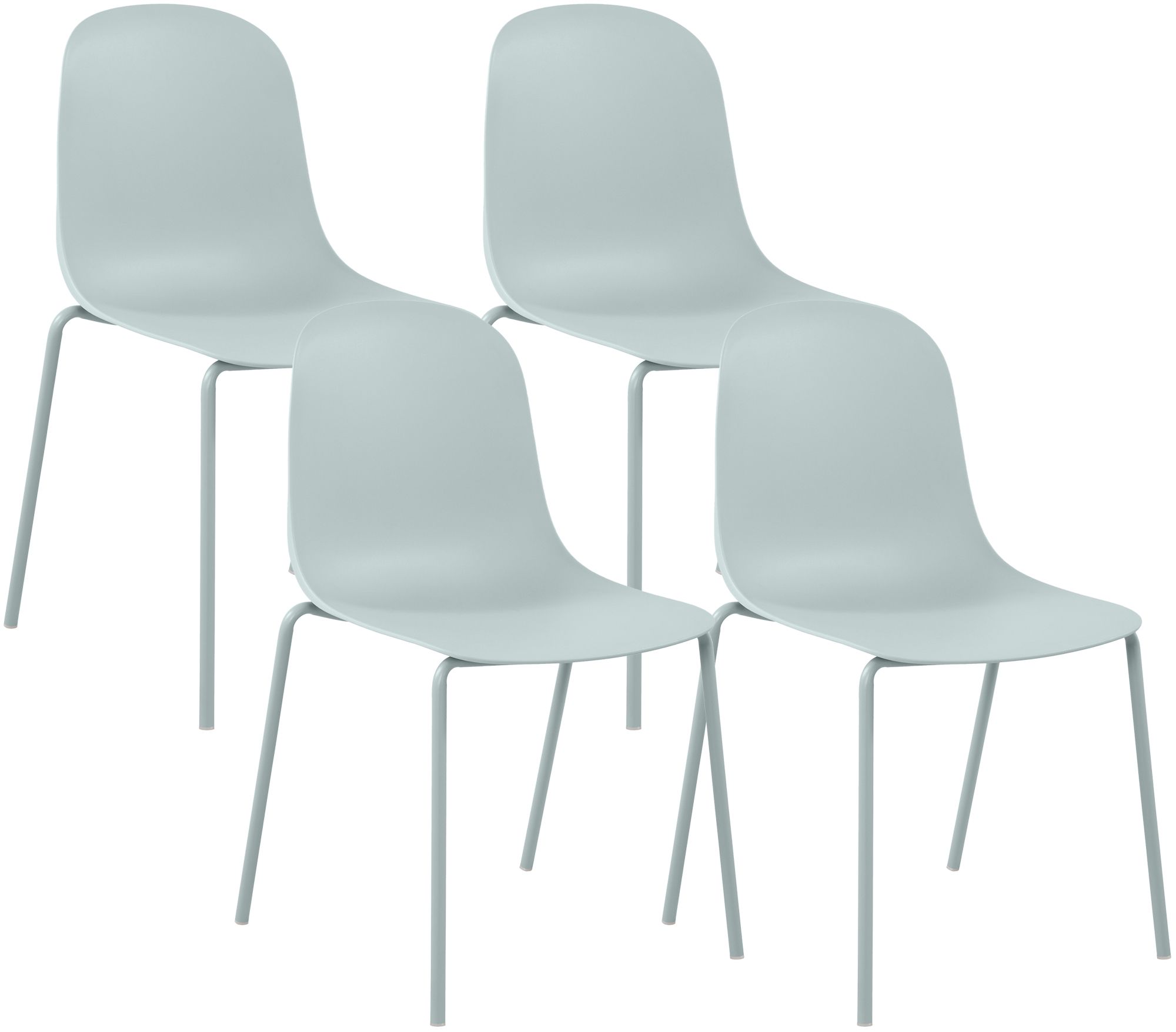 Set van 4 stapelstoelen Hardin