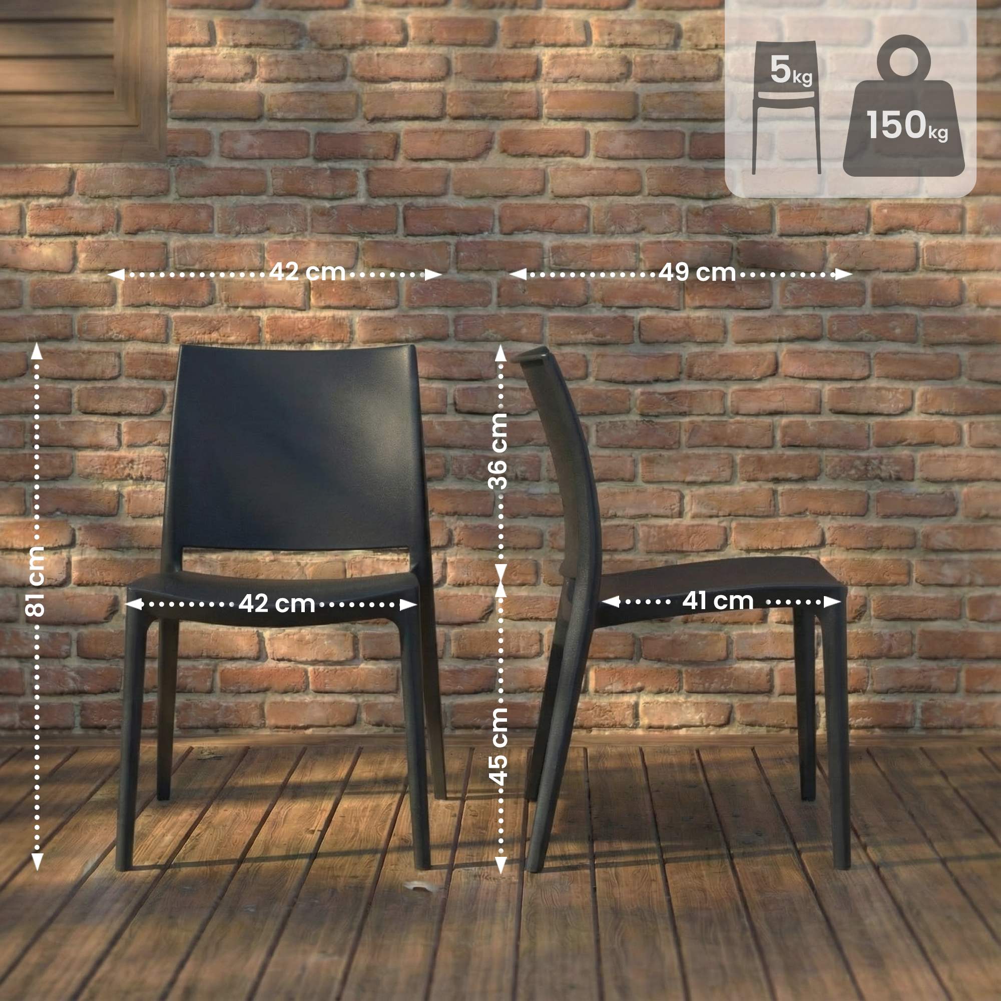 Set van 2 tuinstoelen Meton