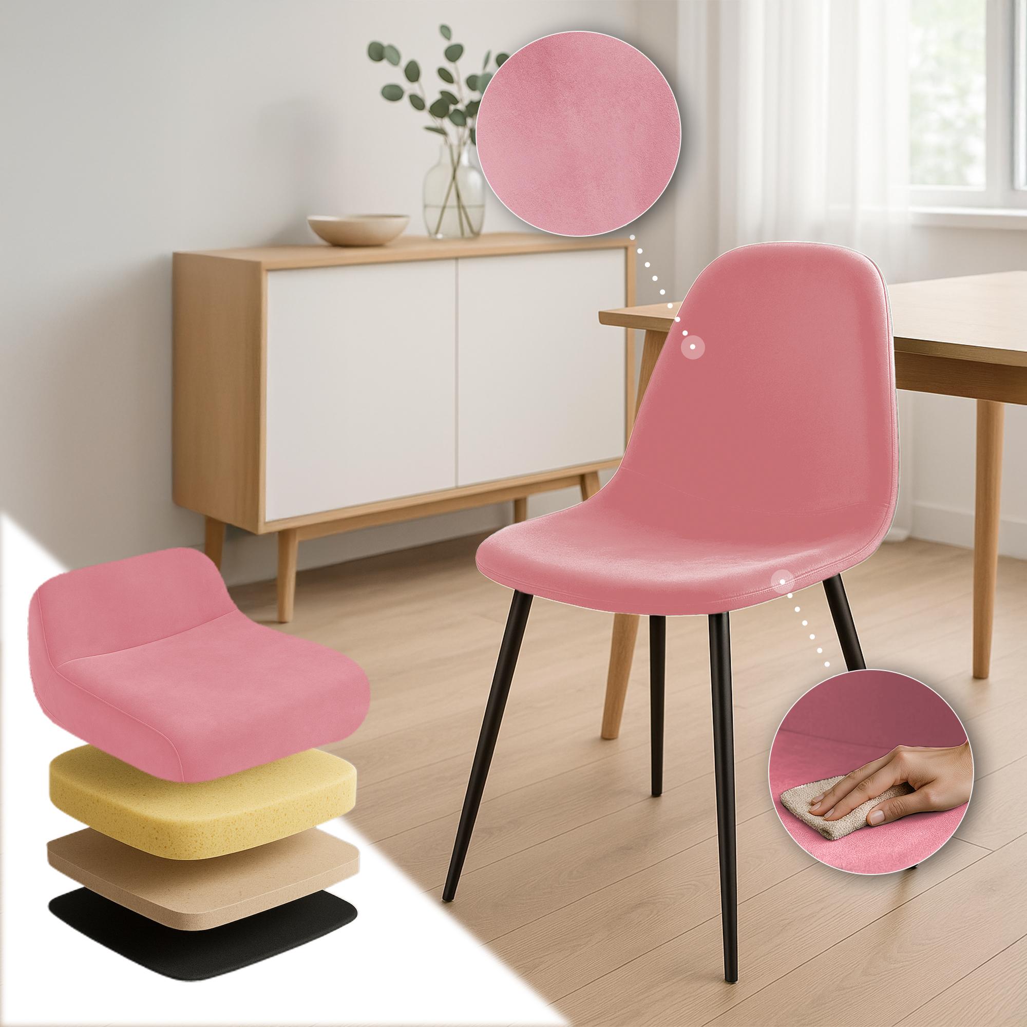 4-delige set eetkamerstoelen Napier
