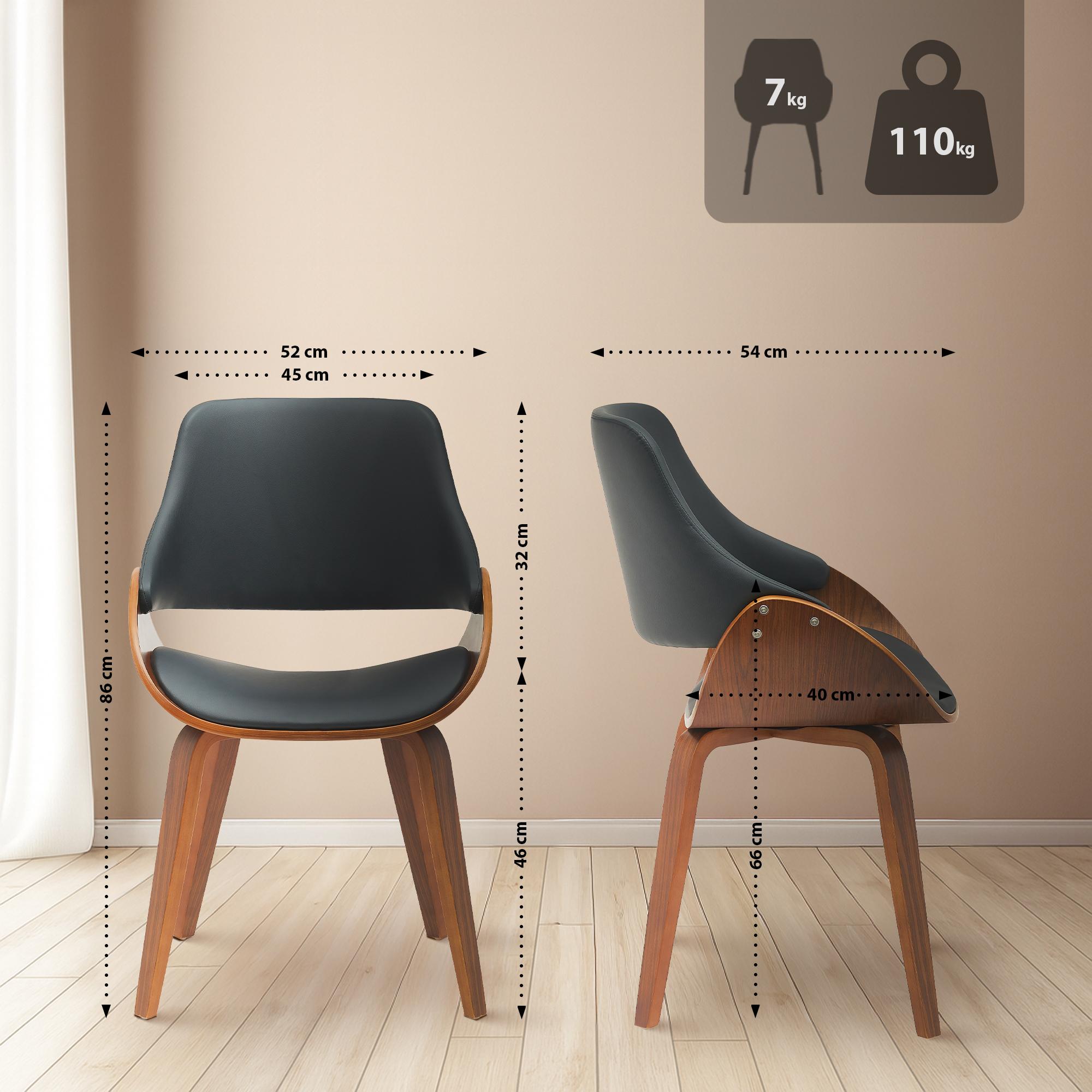 Set van 2 eetkamerstoelen Vangale