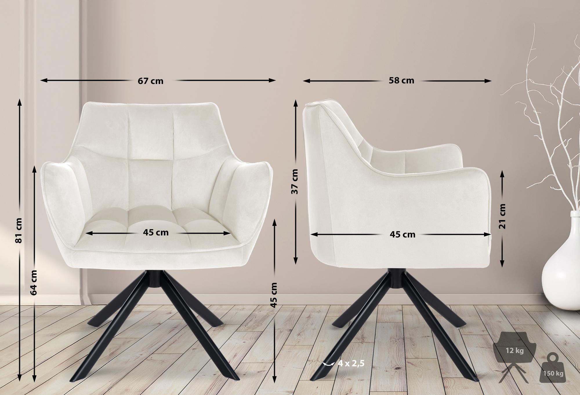 Eetkamerstoel Swing fluweel