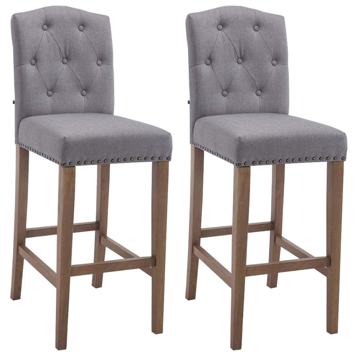Set van 2 barkrukken Louise Stof