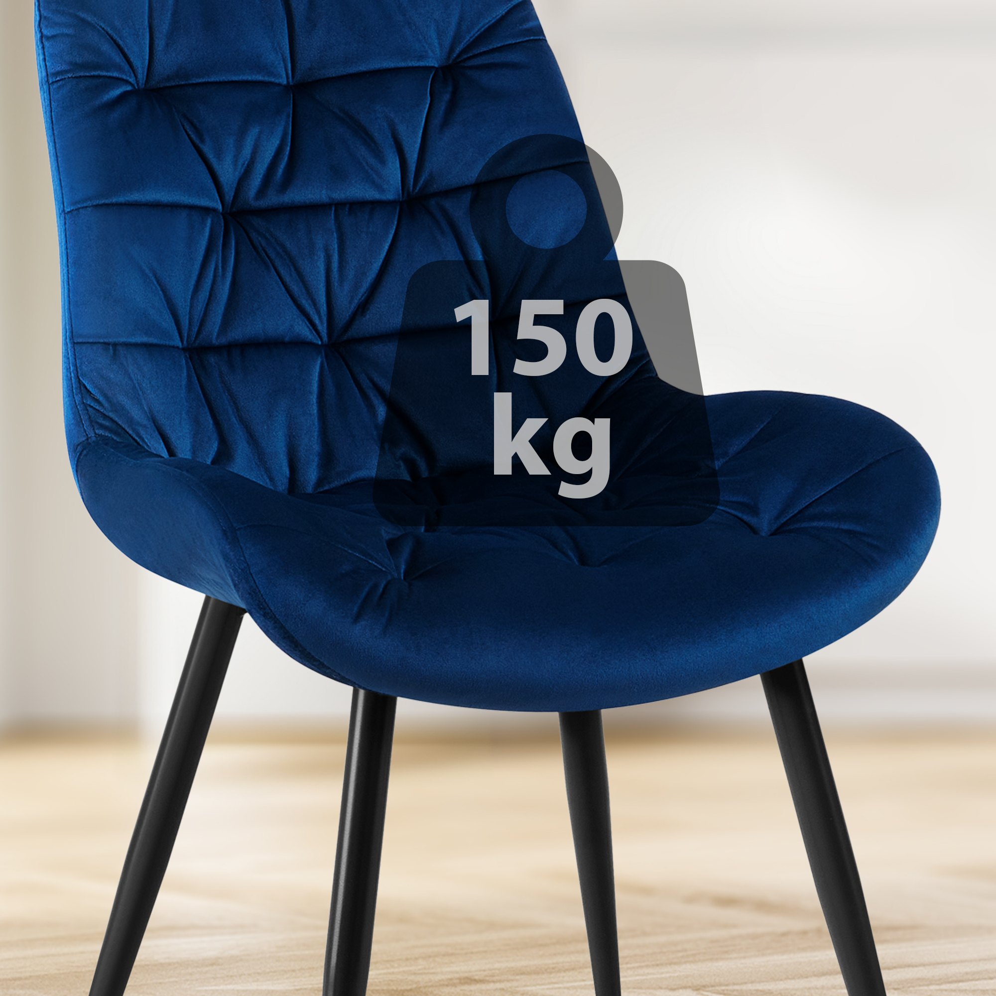 Eetkamerstoel Rossford fluweel