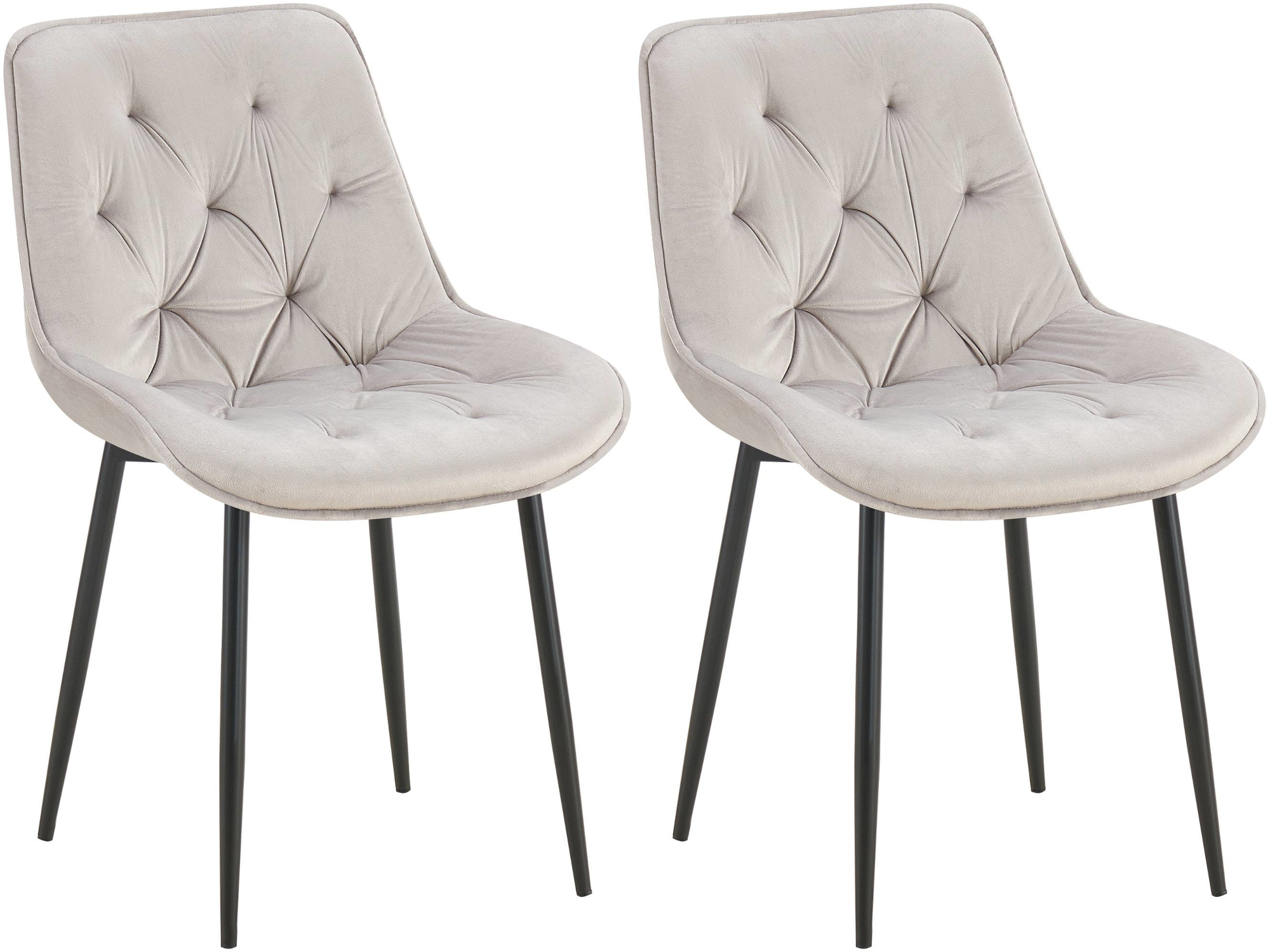 Set van 2 eetkamerstoelen Wallace fluweel