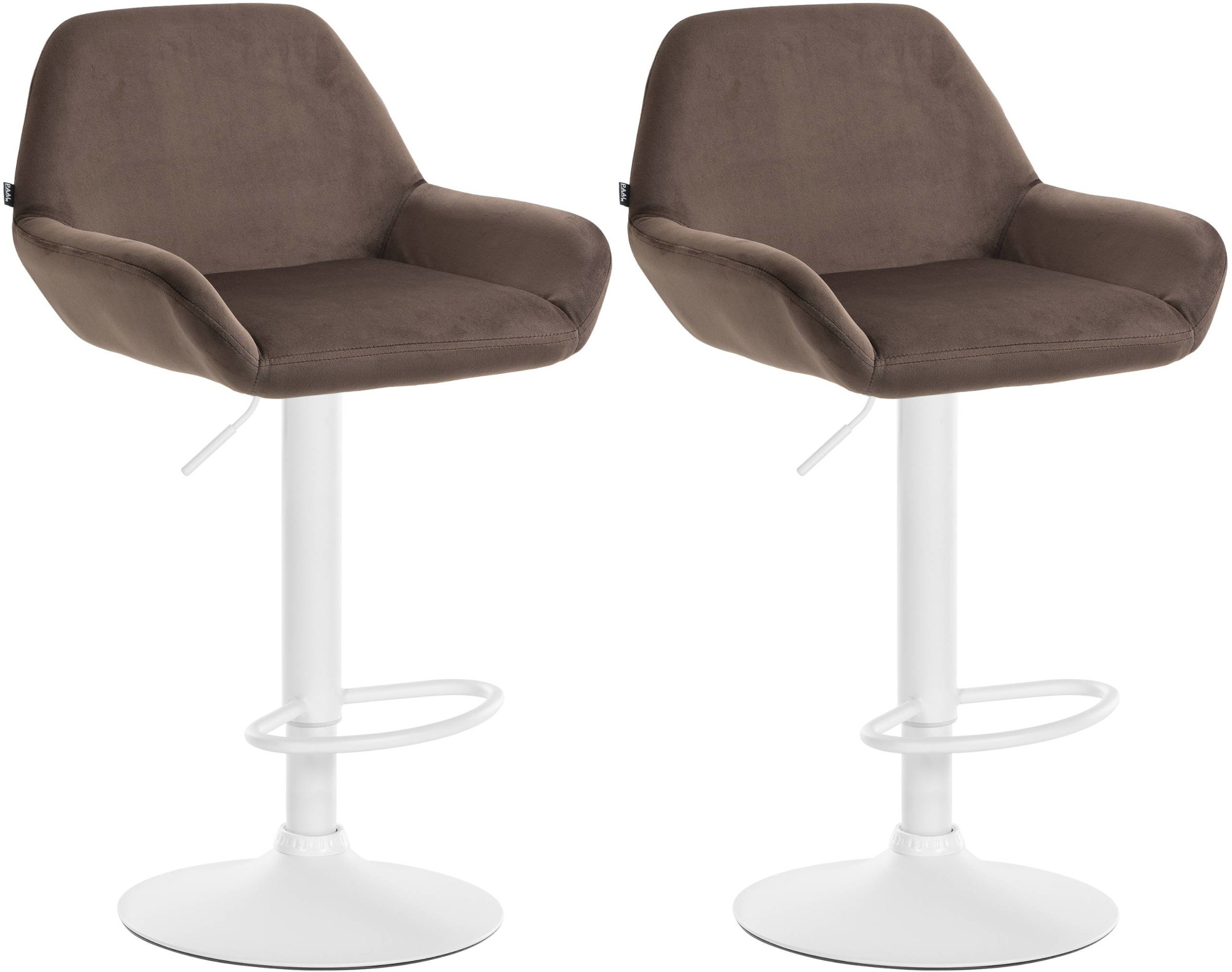 Set van 2 barkrukken Braga fluweel