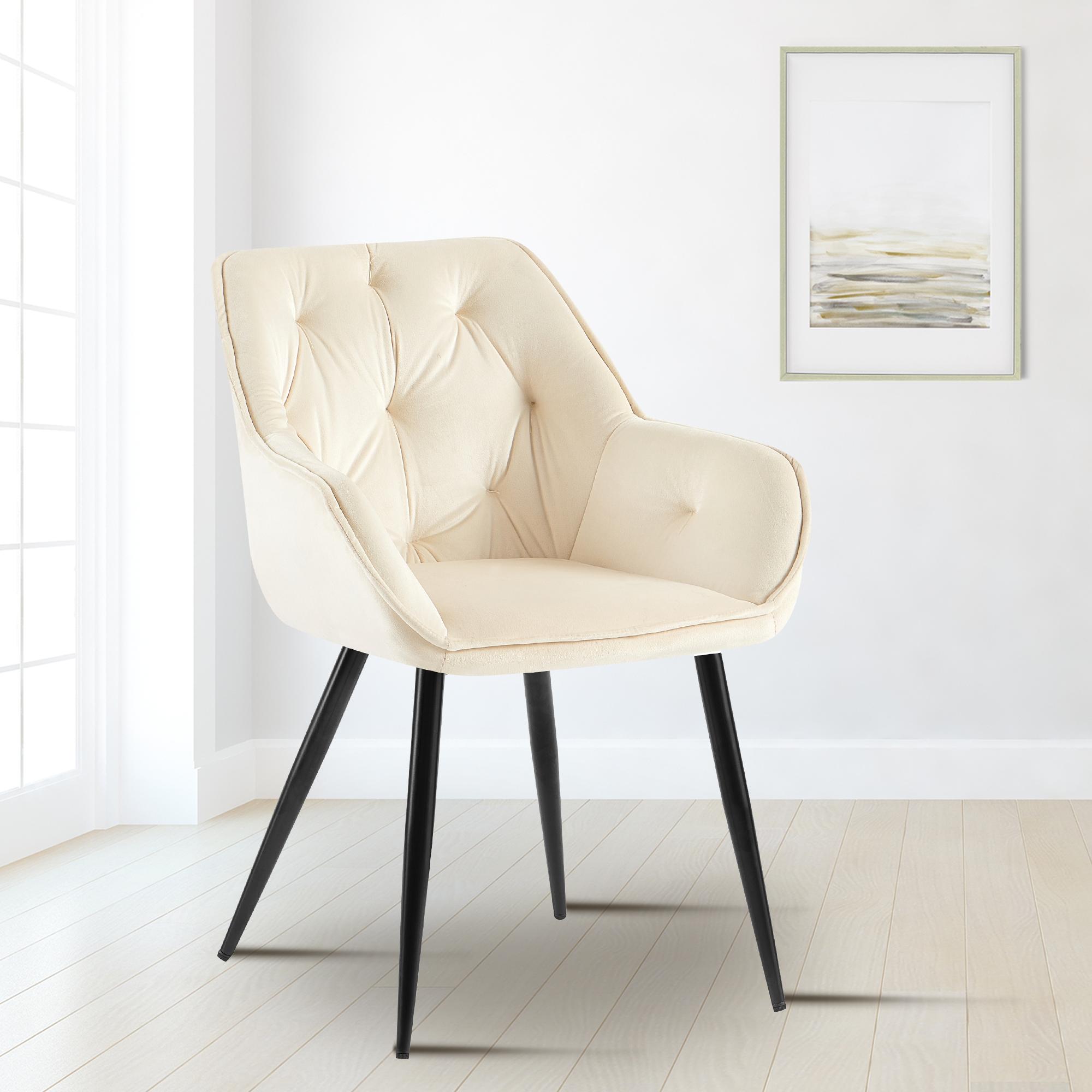 Eetkamerstoel Cassis met fluwelen bekleding