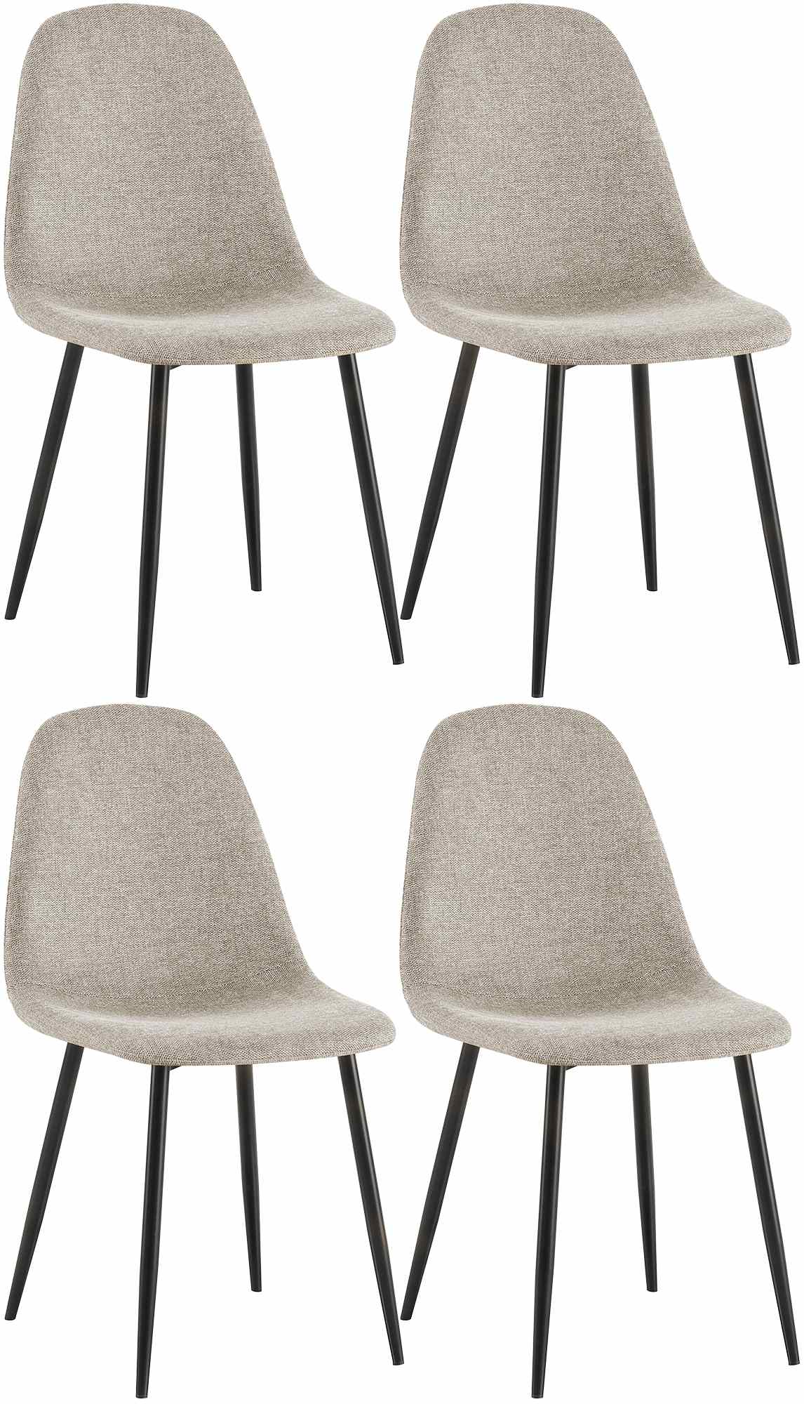4-delige set eetkamerstoelen Napier