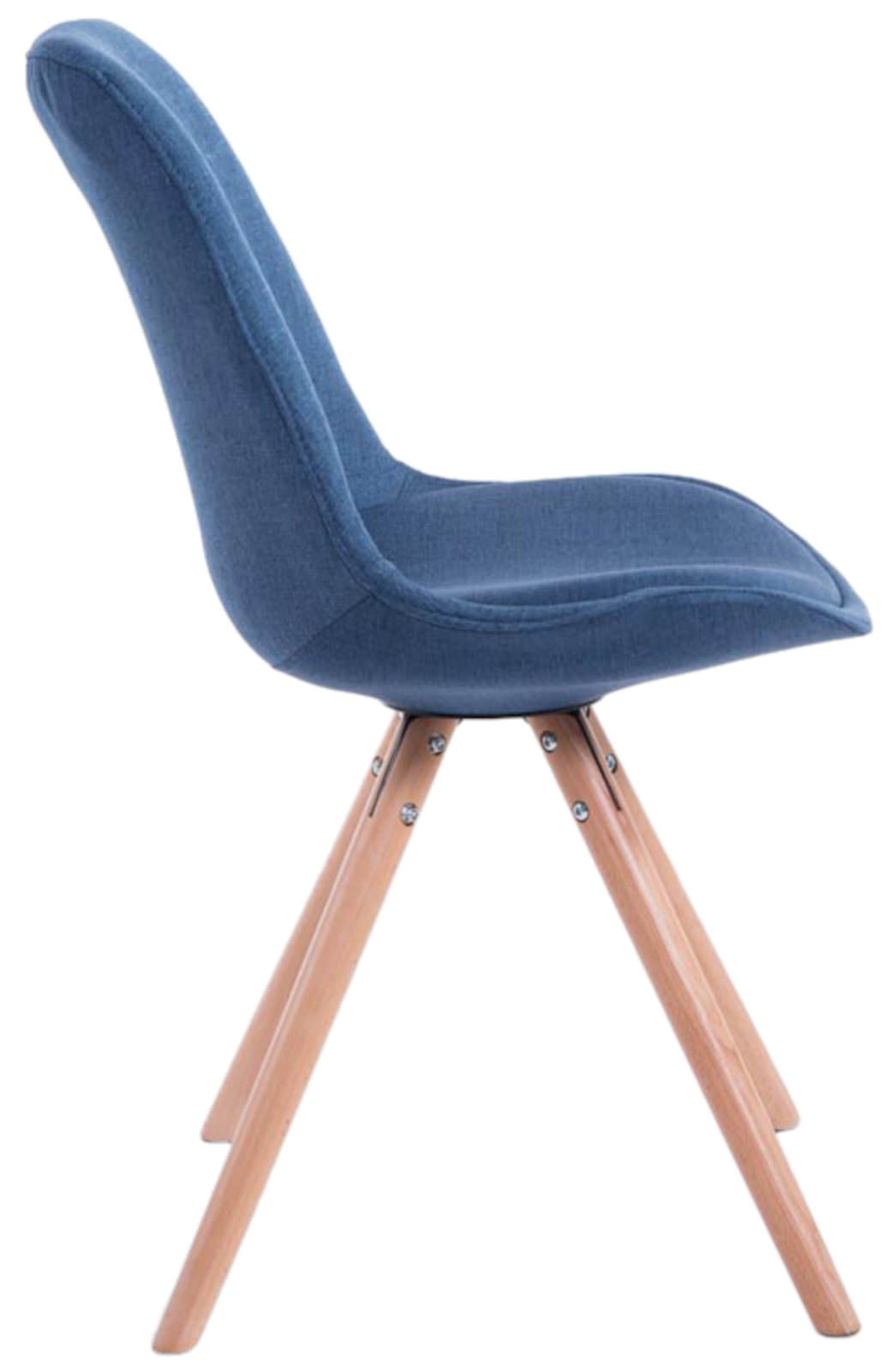 Set van 4 eetkamerstoelen Toulouse stof rond