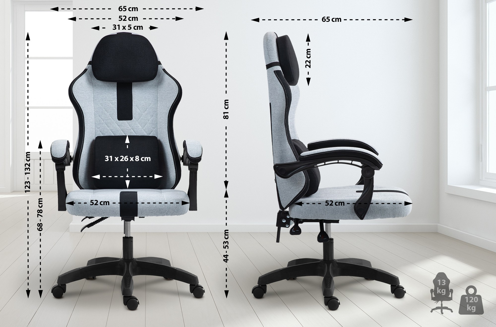 Bureaustoel Miltona stof