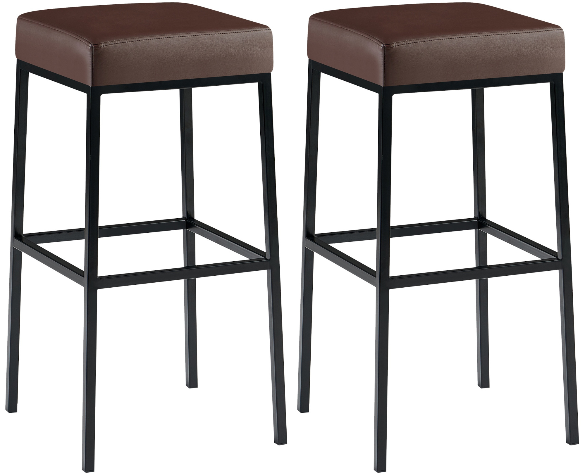 2-delige set barkrukken Montreal met kunstleren bekleding
