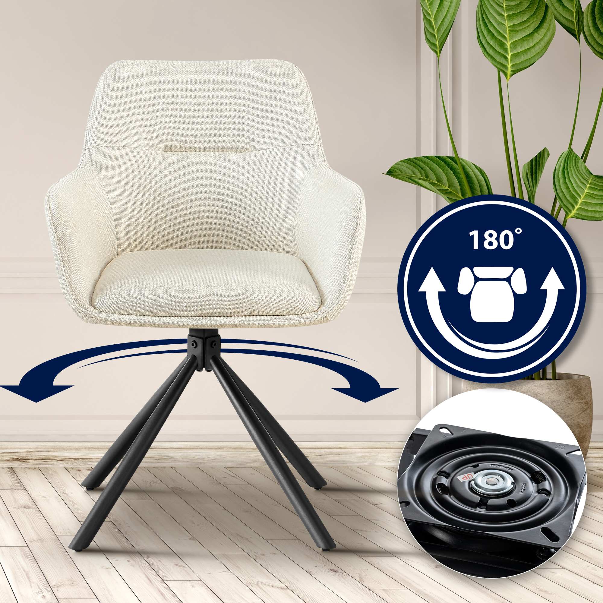 Set van 2 Eetkamerstoelen Tipton