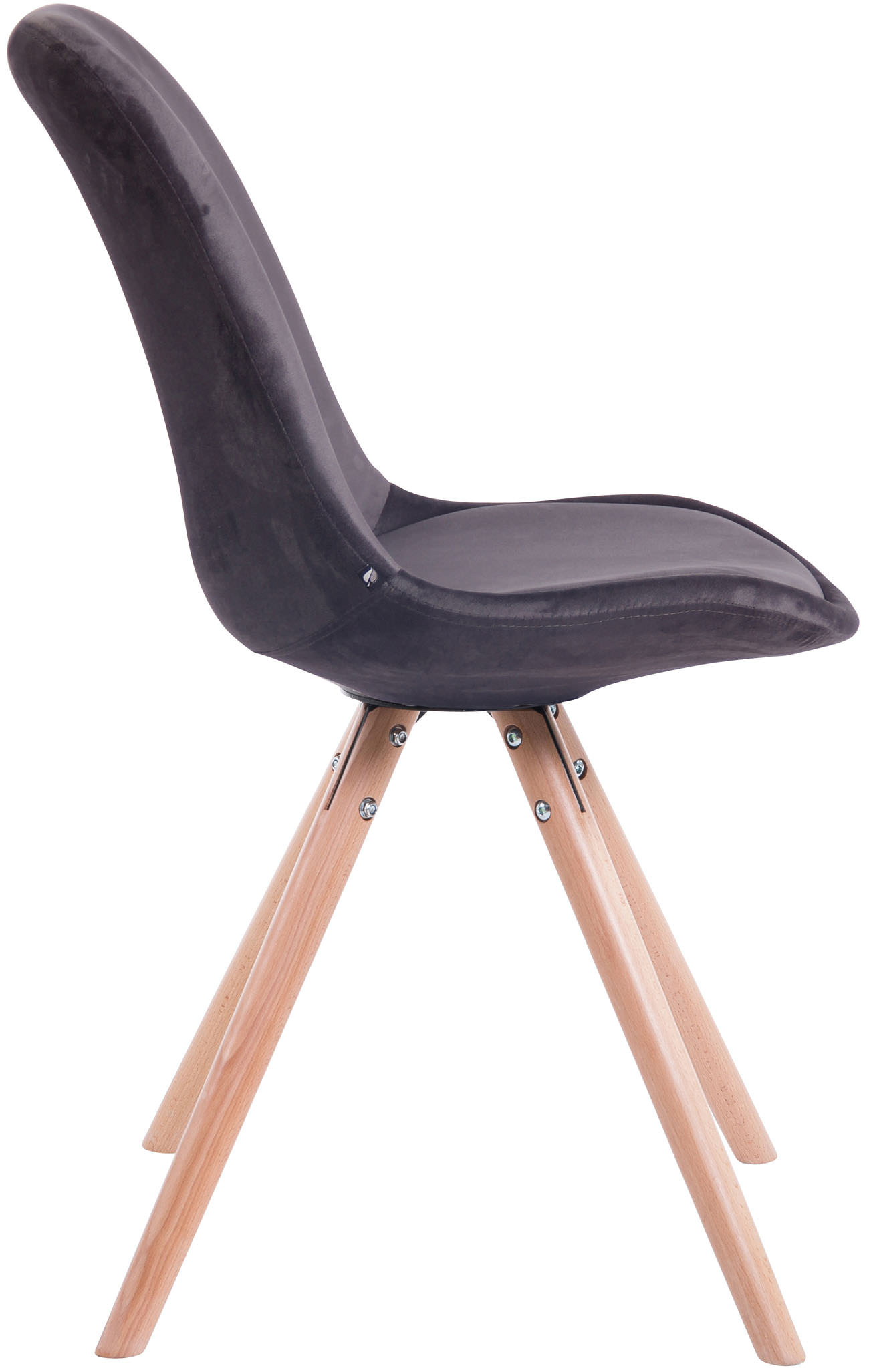 Eetkamerstoel Toulouse fluweel rond frame