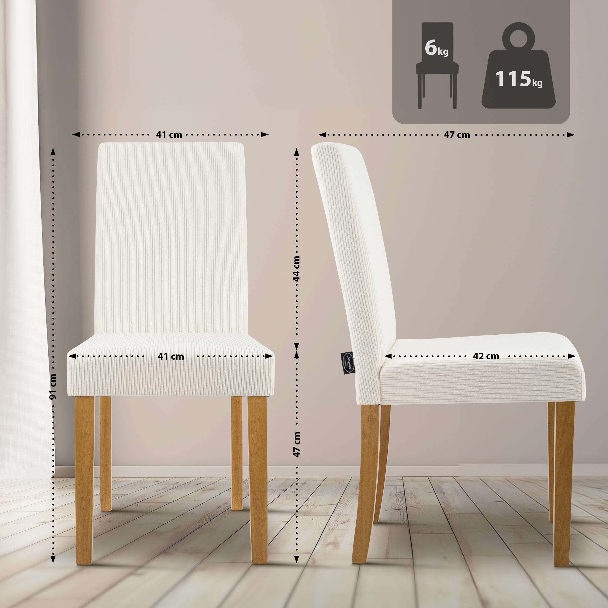 Set van 2 eetkamerstoelen Ina Cord