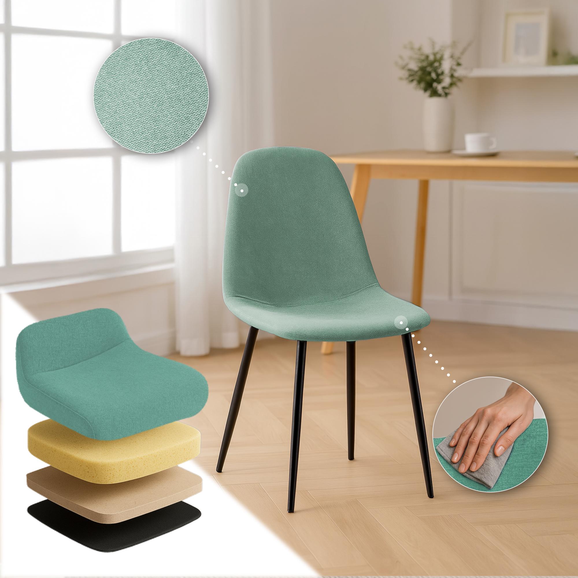 4-delige set eetkamerstoelen Napier