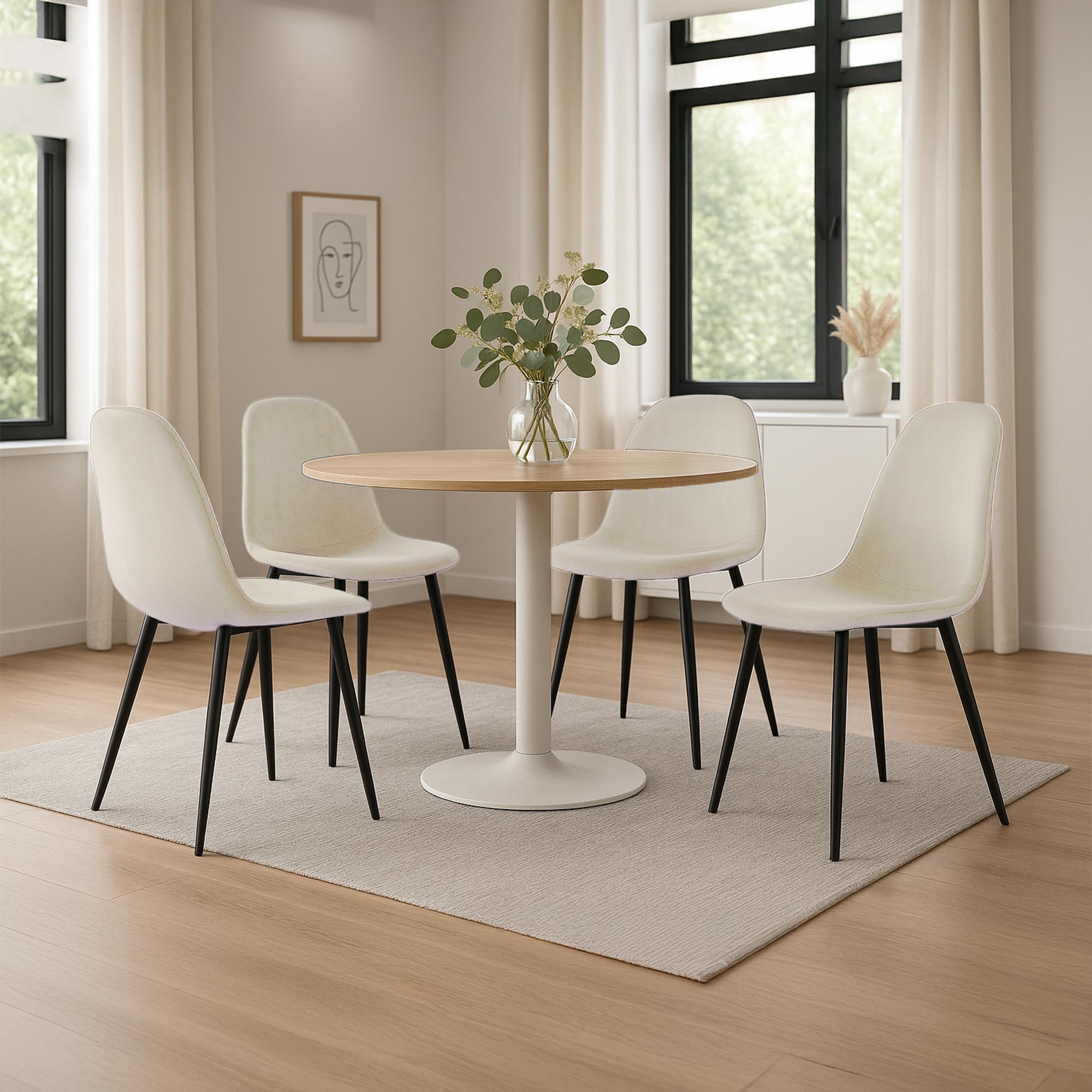 4-delige set eetkamerstoelen Napier